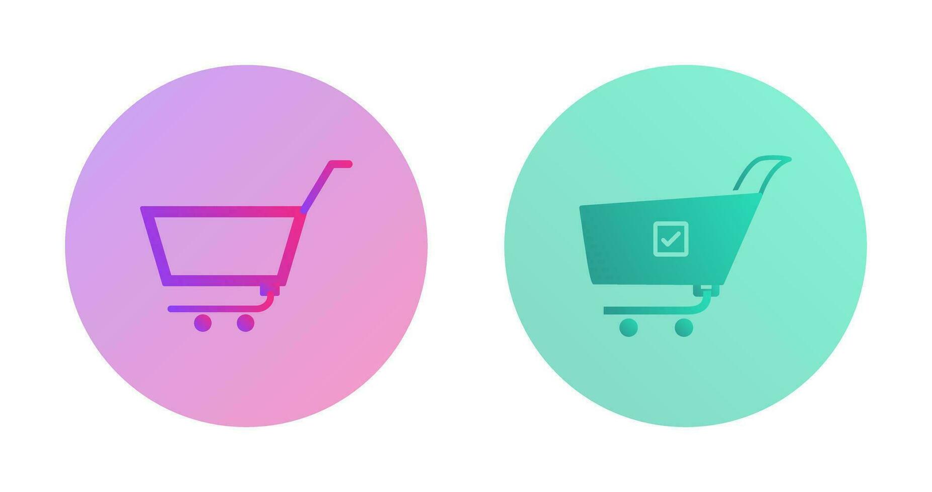 empty cart and confirm order  Icon vector