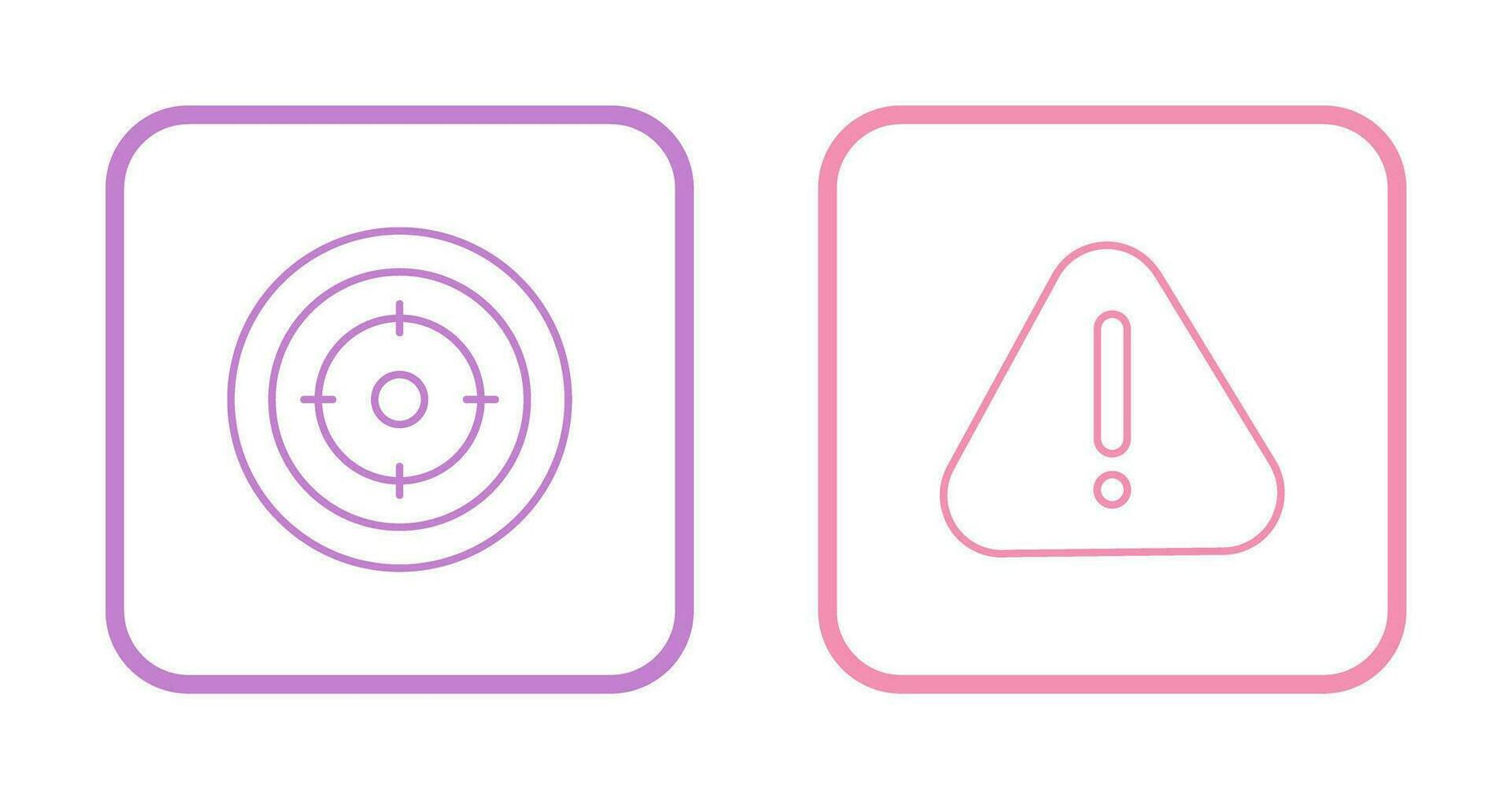 Target and Warning Icon vector