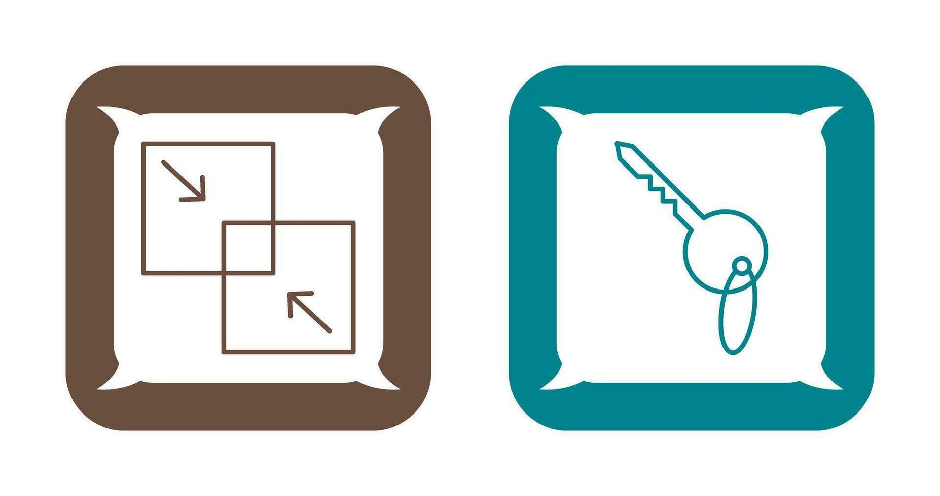 Combine and Key Icon vector