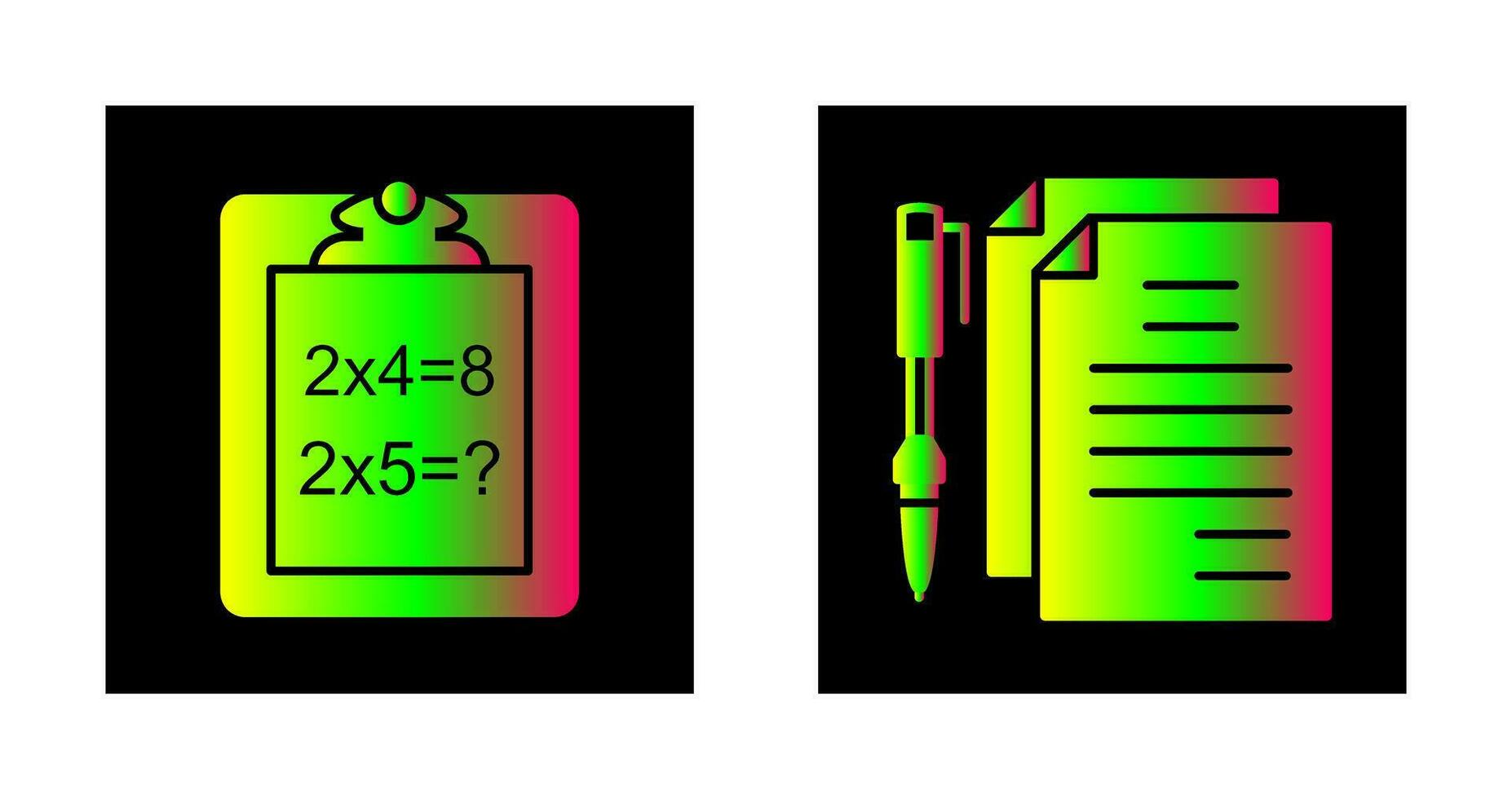 Solving Question and Document and Pen Icon vector