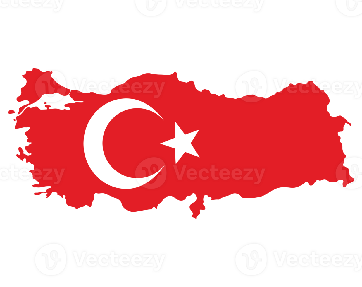 Map of Turkey with Turkish flag. png