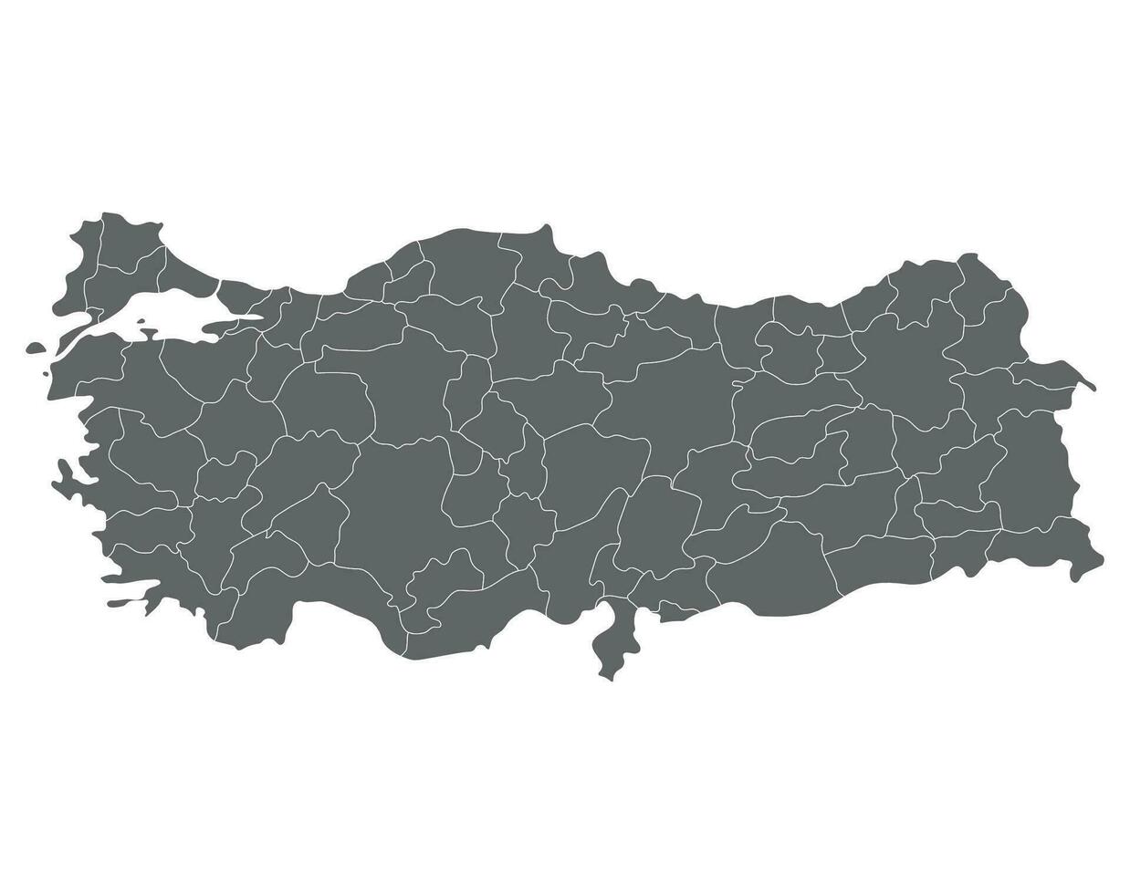 Turquía mapa con administrativo provincias mapa de Turquía vector