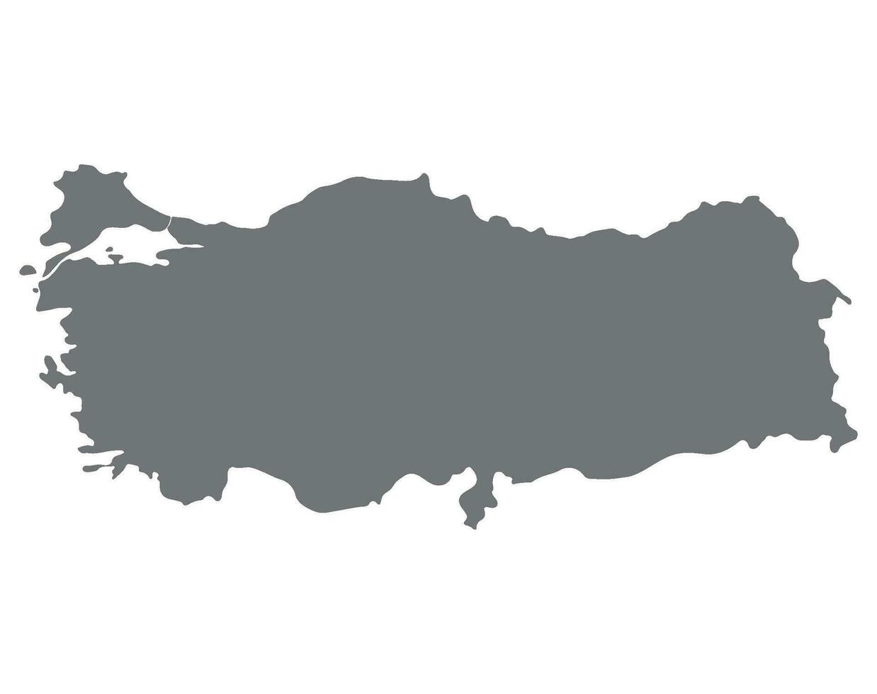 mapa de pavo. turco mapa en detalles vector