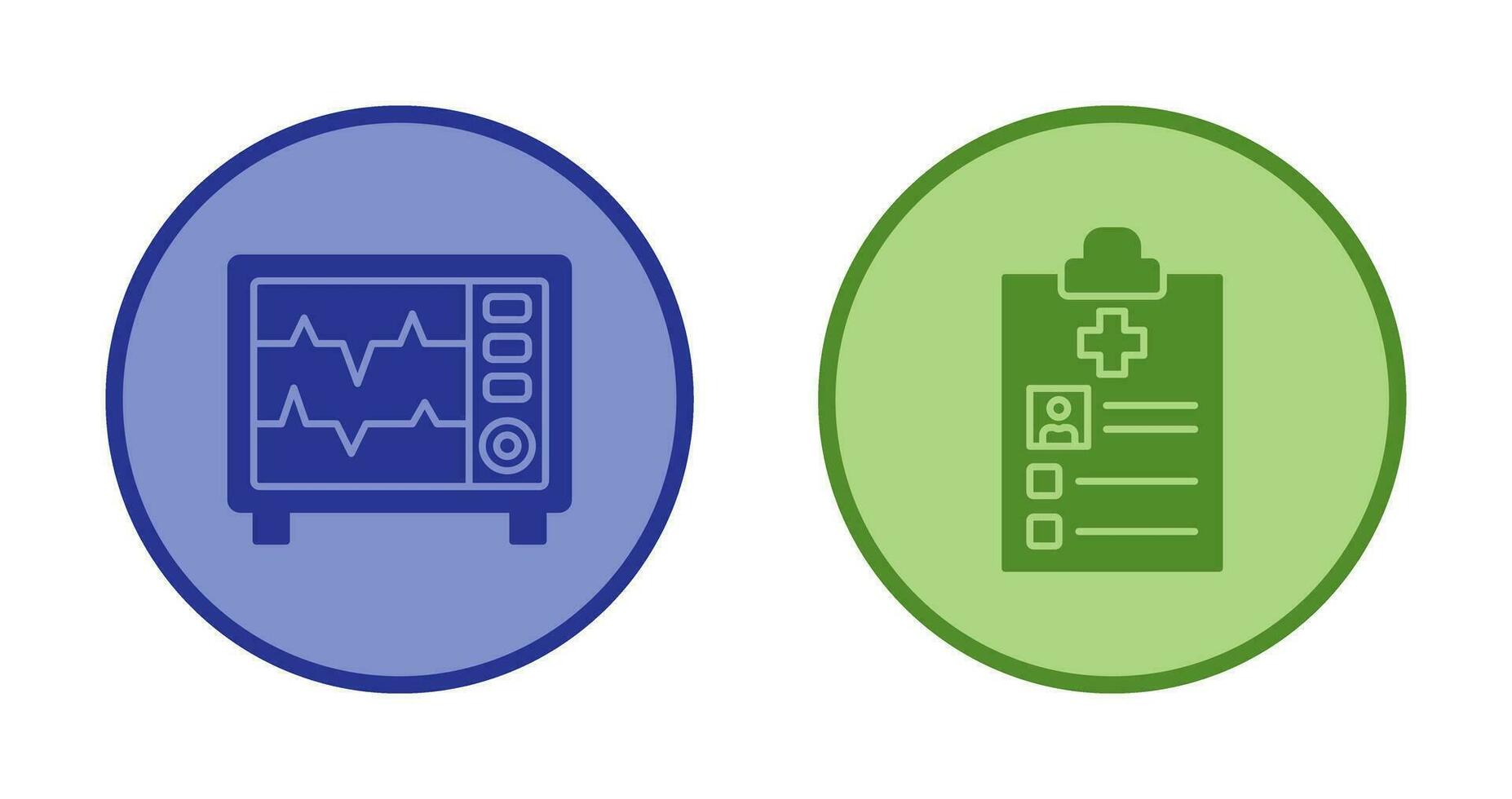 Heart Rate Moniter and Record Icon vector