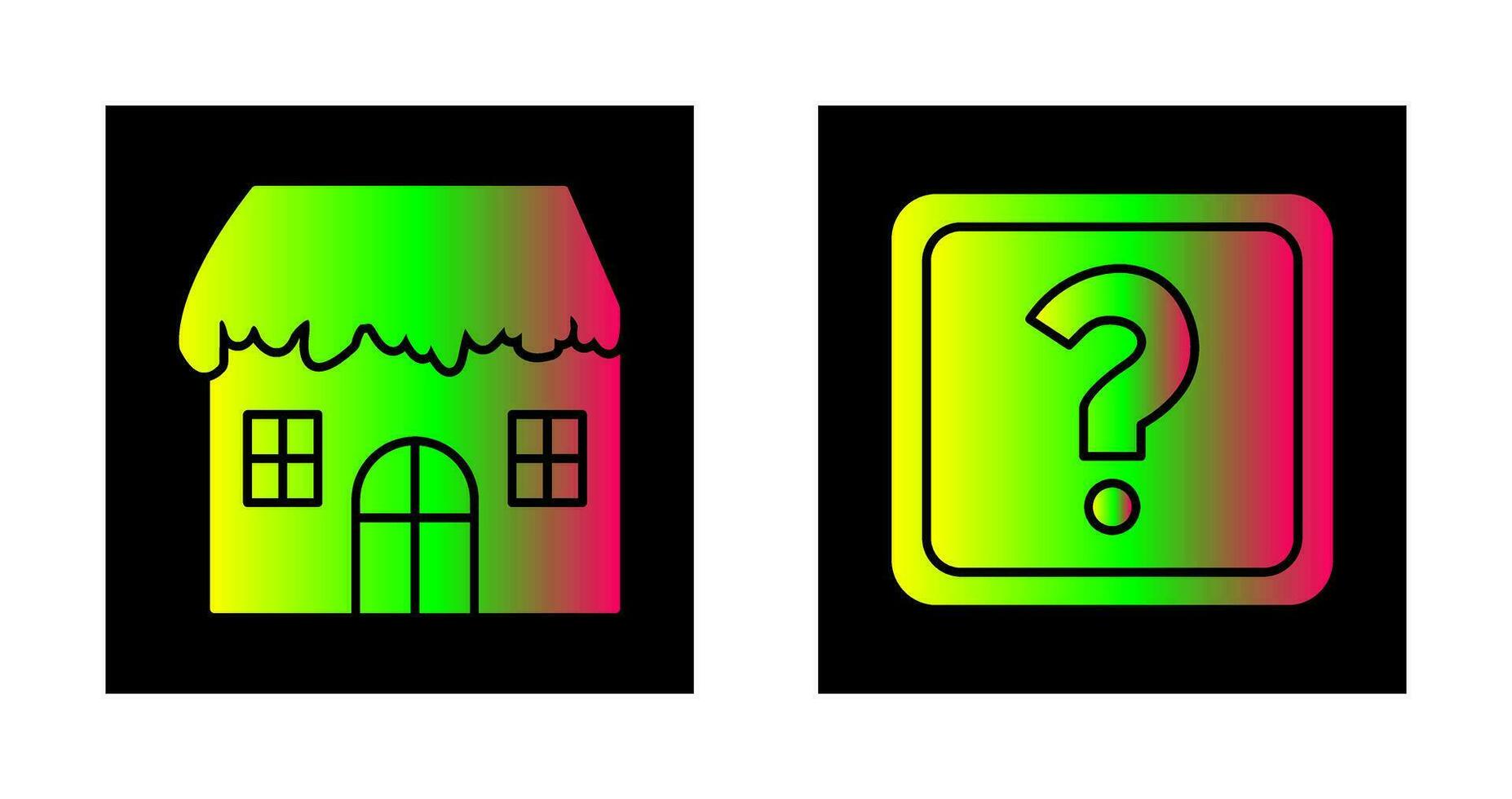 House with Snow and Question Mark Icon vector