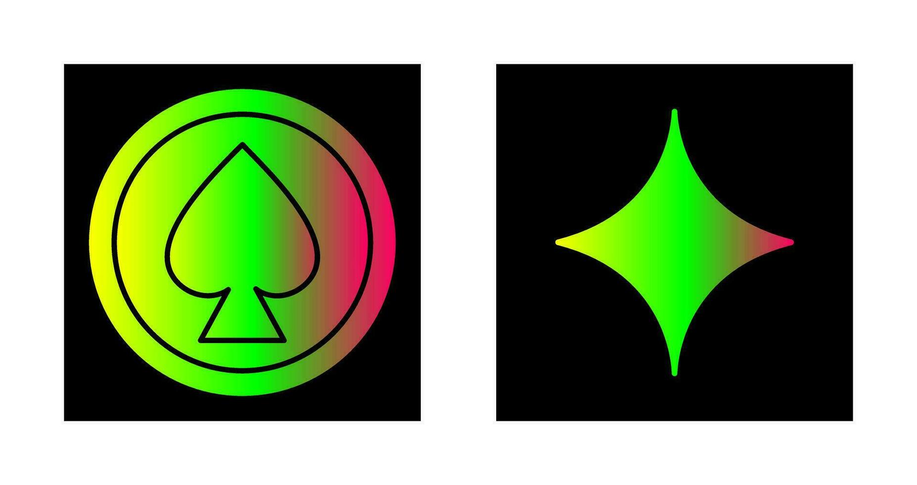 Spade and Diamond Icon vector