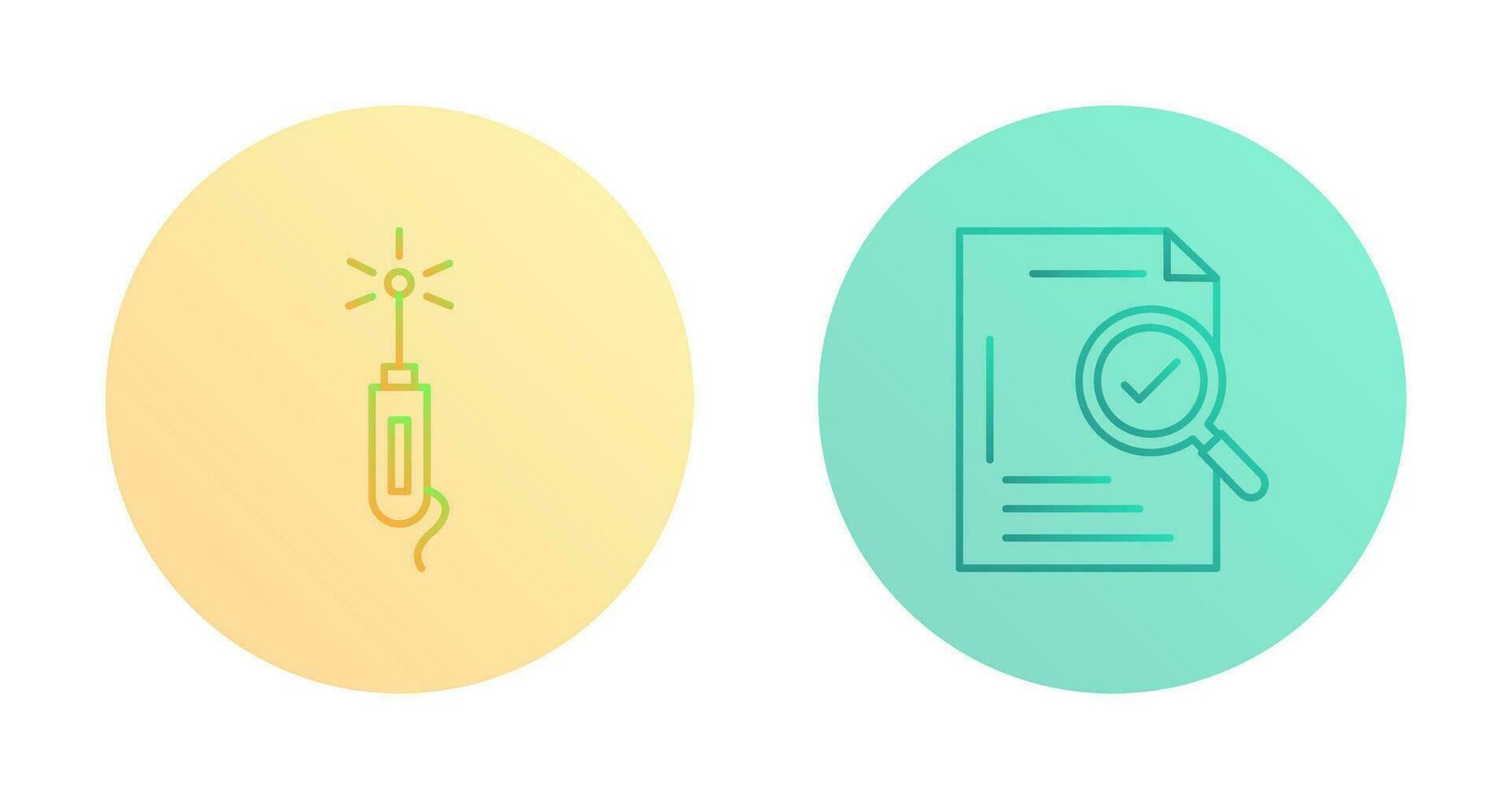 Laser Pen and Check Icon vector