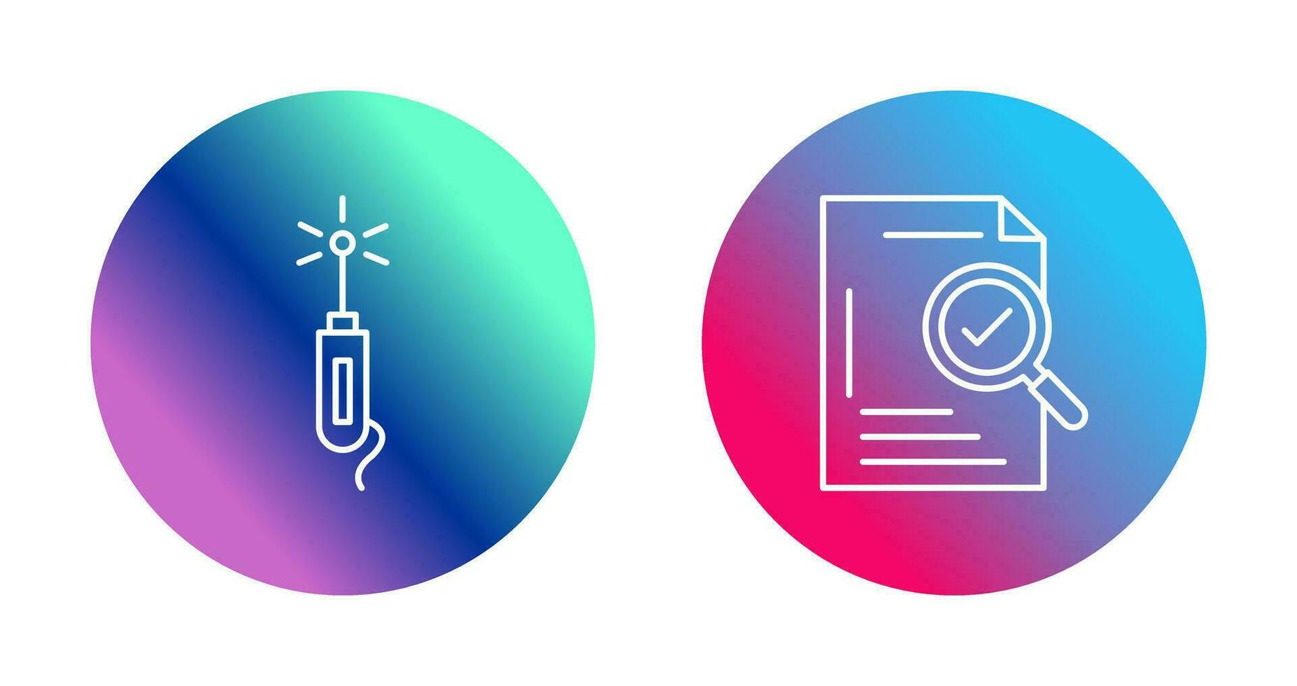 Laser Pen and Check Icon vector