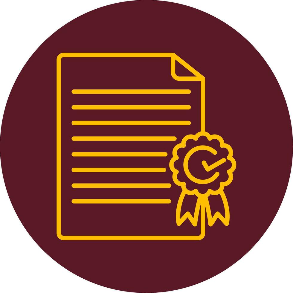 icono de vector de certificado