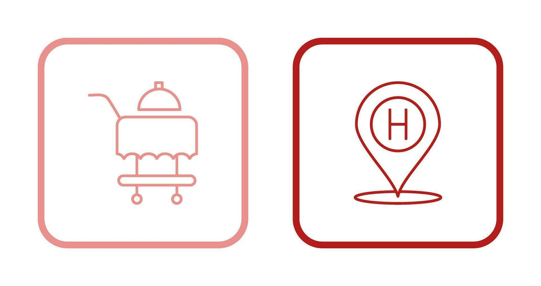 Room Service and Hotel Location Icon vector