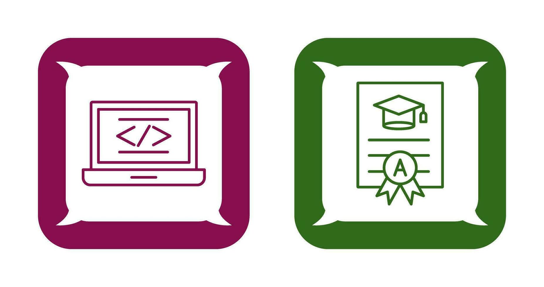 Coding and Report Card Icon vector