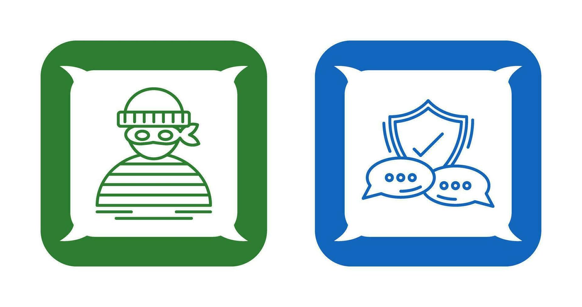 Thief and Contact Icon vector