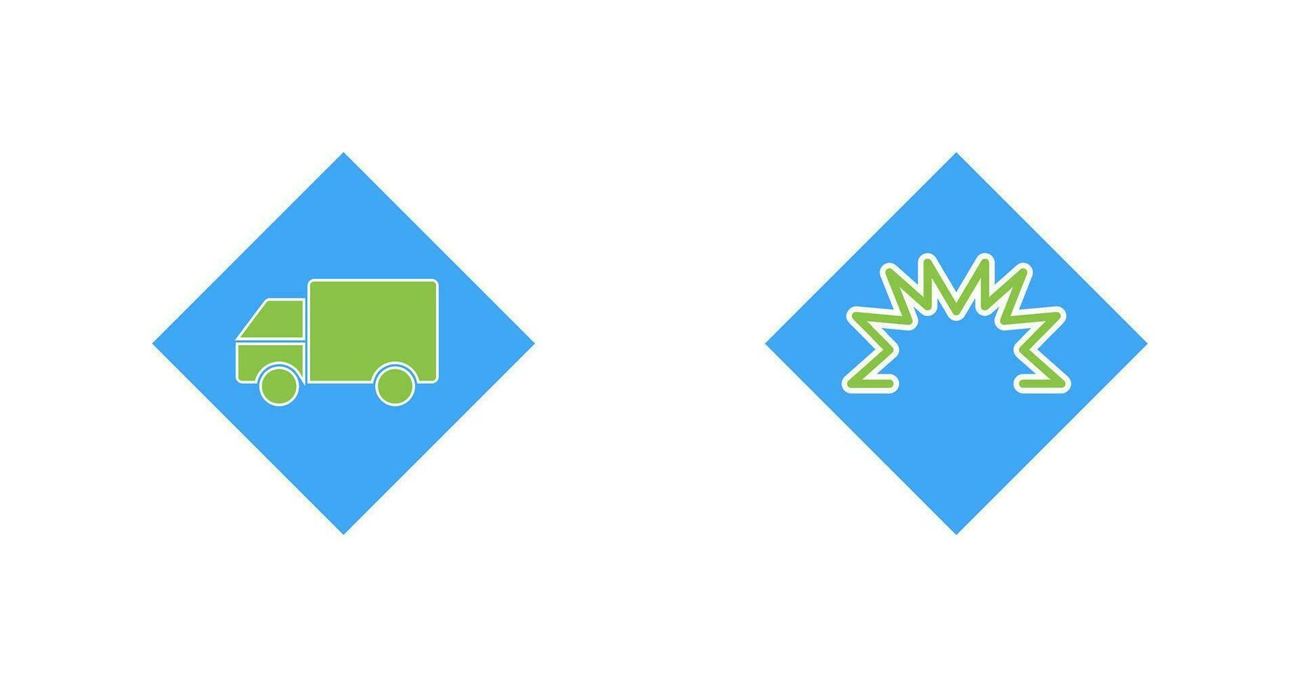 dangerous vehicle and danger of welding  Icon vector