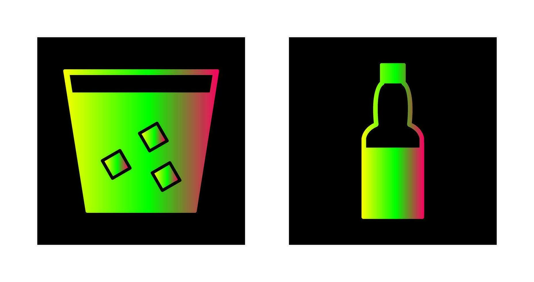 double shot and craft beer Icon vector