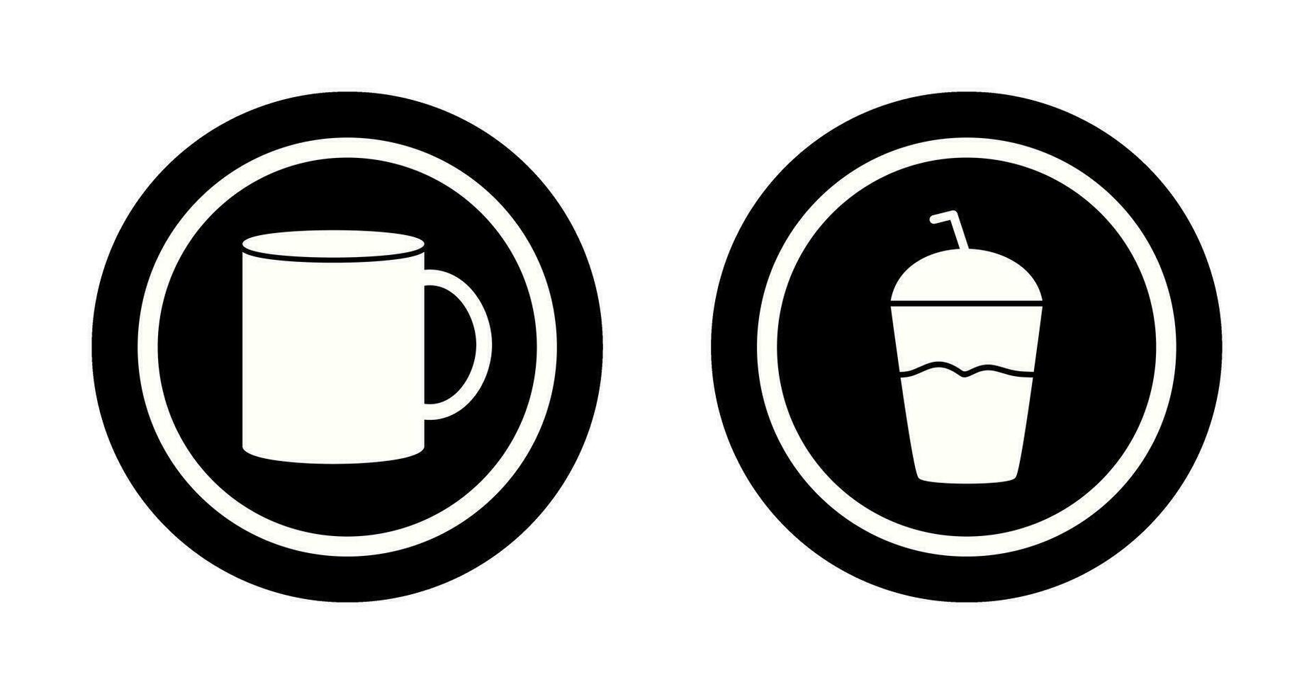 Coffee mug and Frappe Icon vector