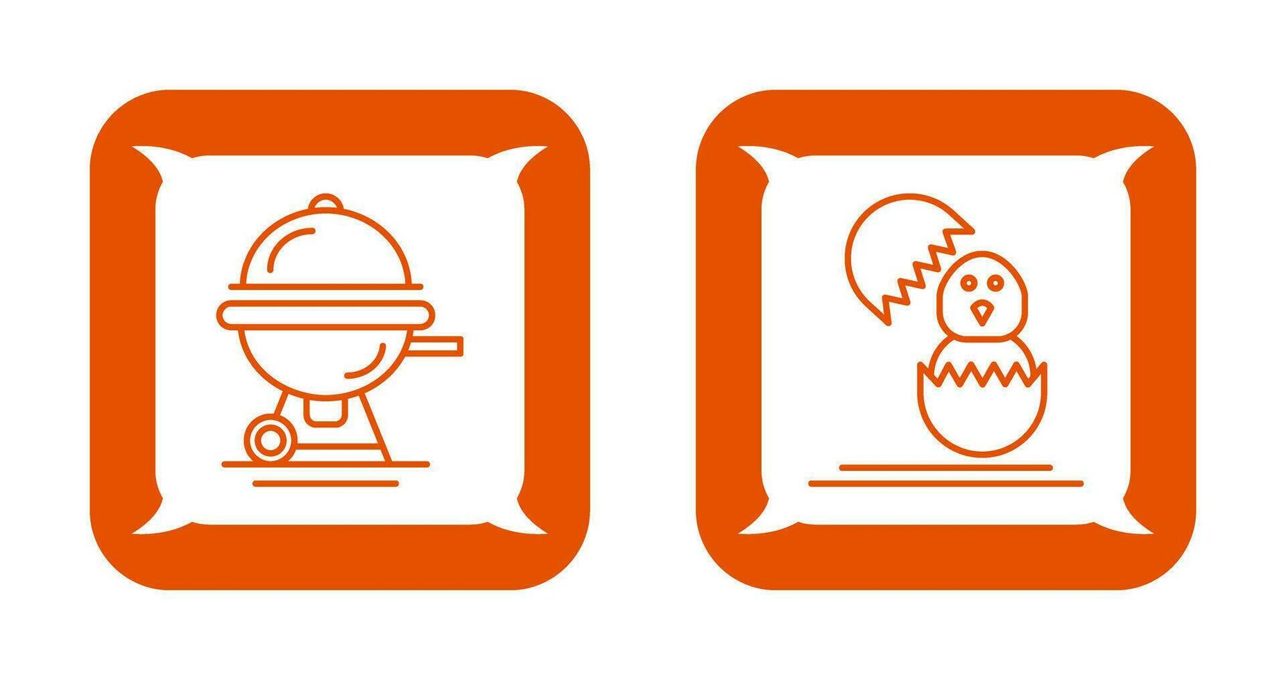 Barbecue and Chick Icon vector