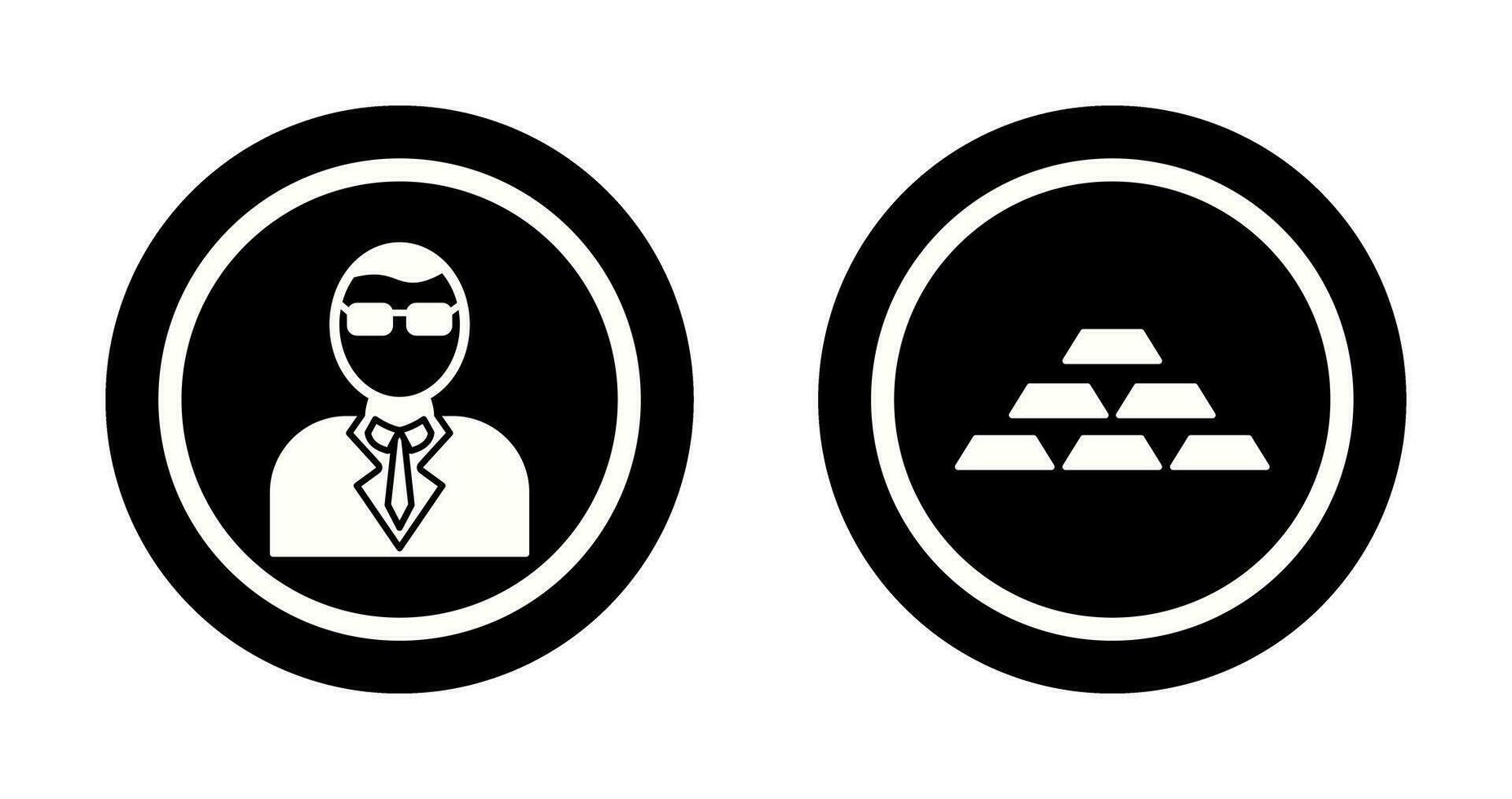 casino manager and casino gold  Icon vector