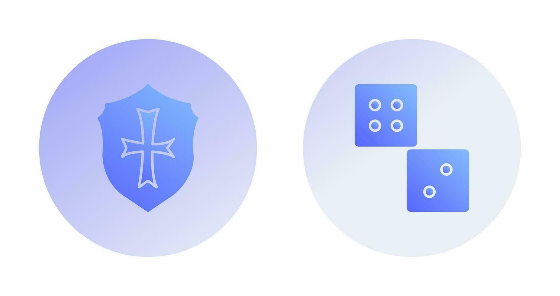 Dice and Shield Icon vector