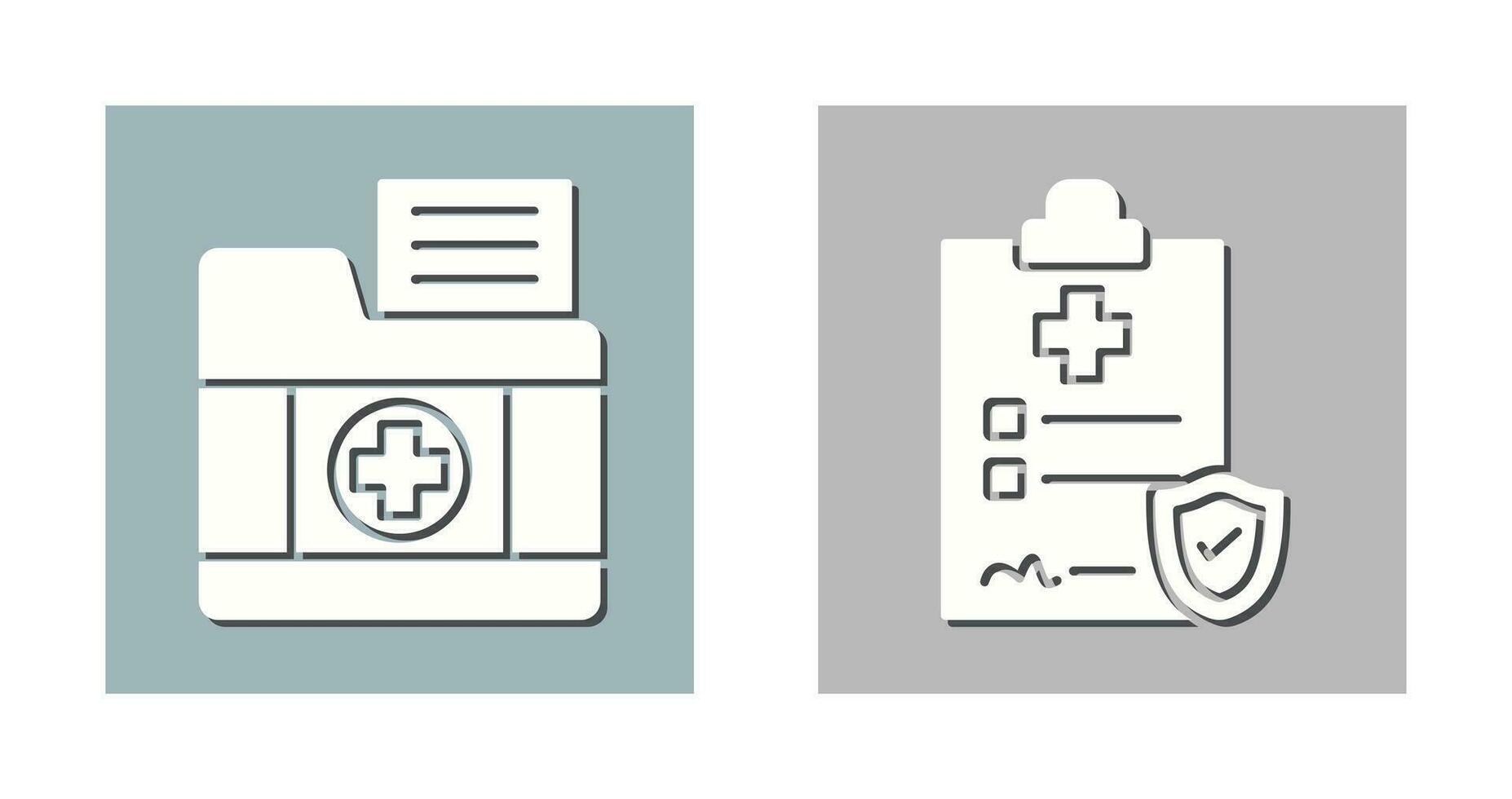 Folder and Health Protection Icon vector