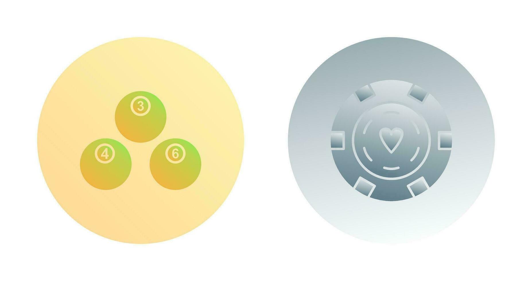 Snooker Balls and Poker Chips Icon vector