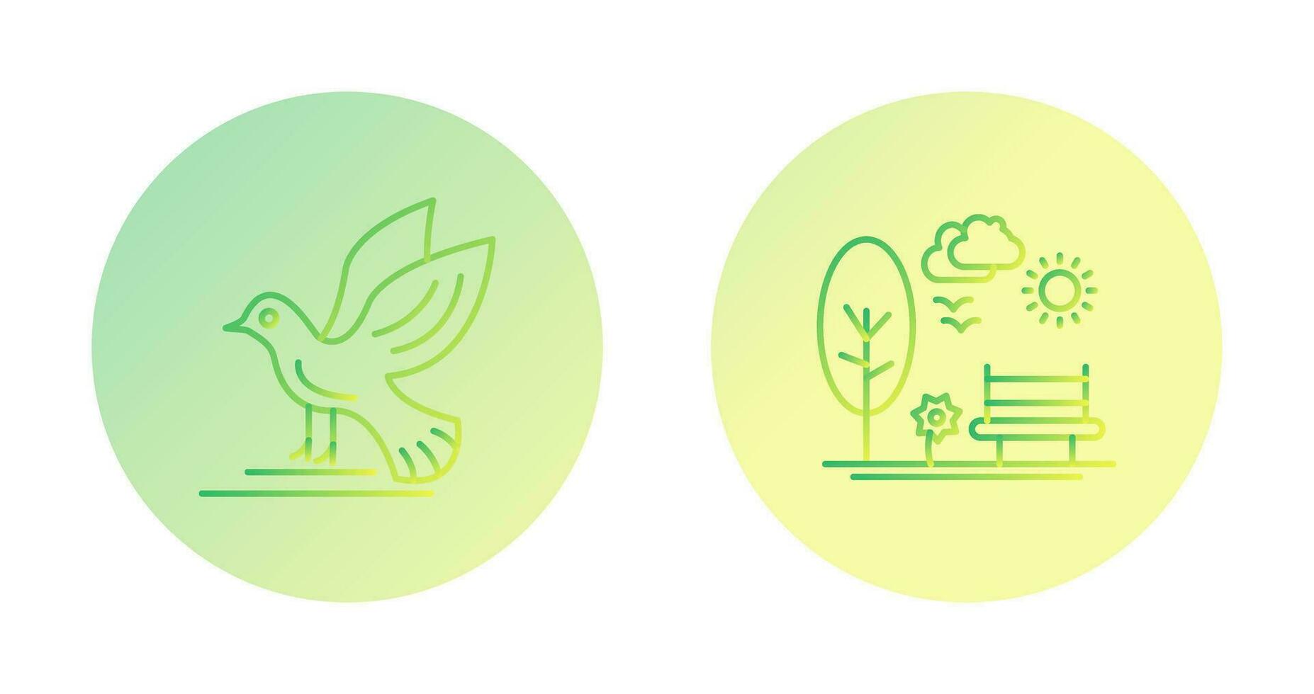 Parking and Bird Icon vector