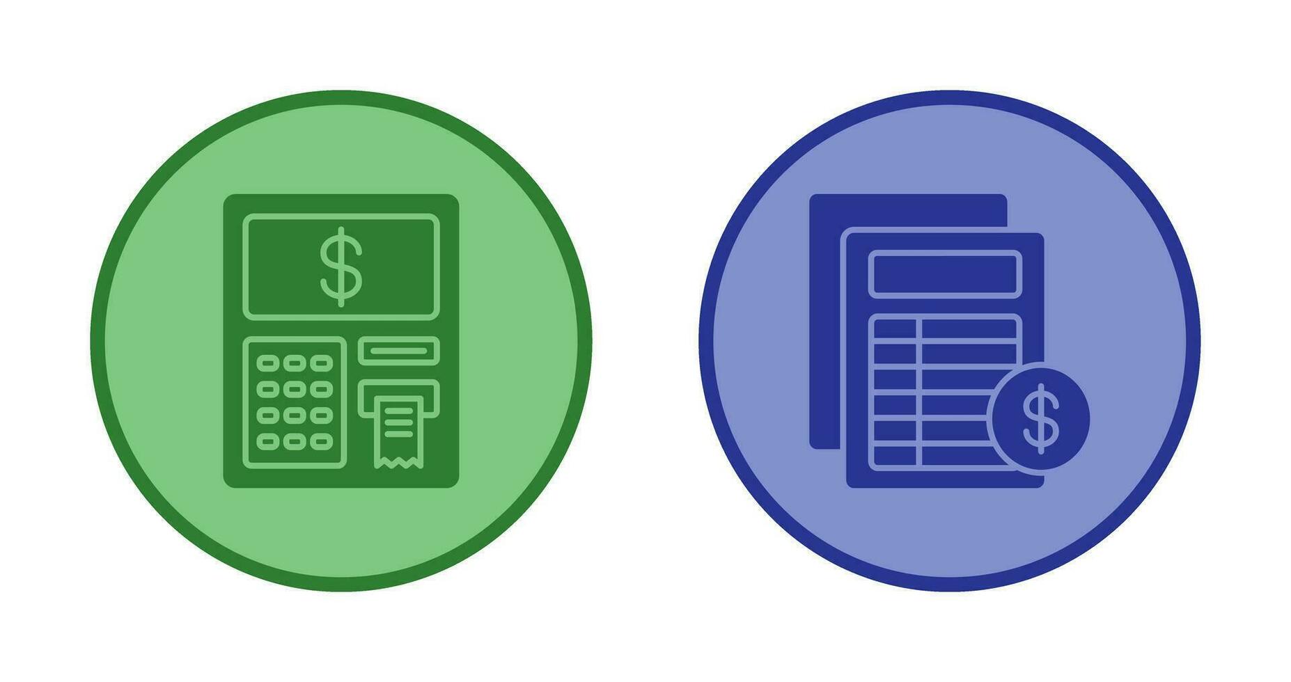 Atm and Invoice Icon vector