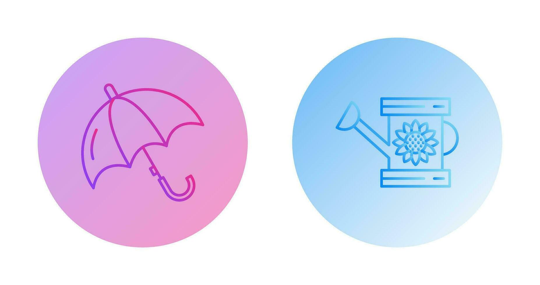 Umbrella and Watering  Icon vector