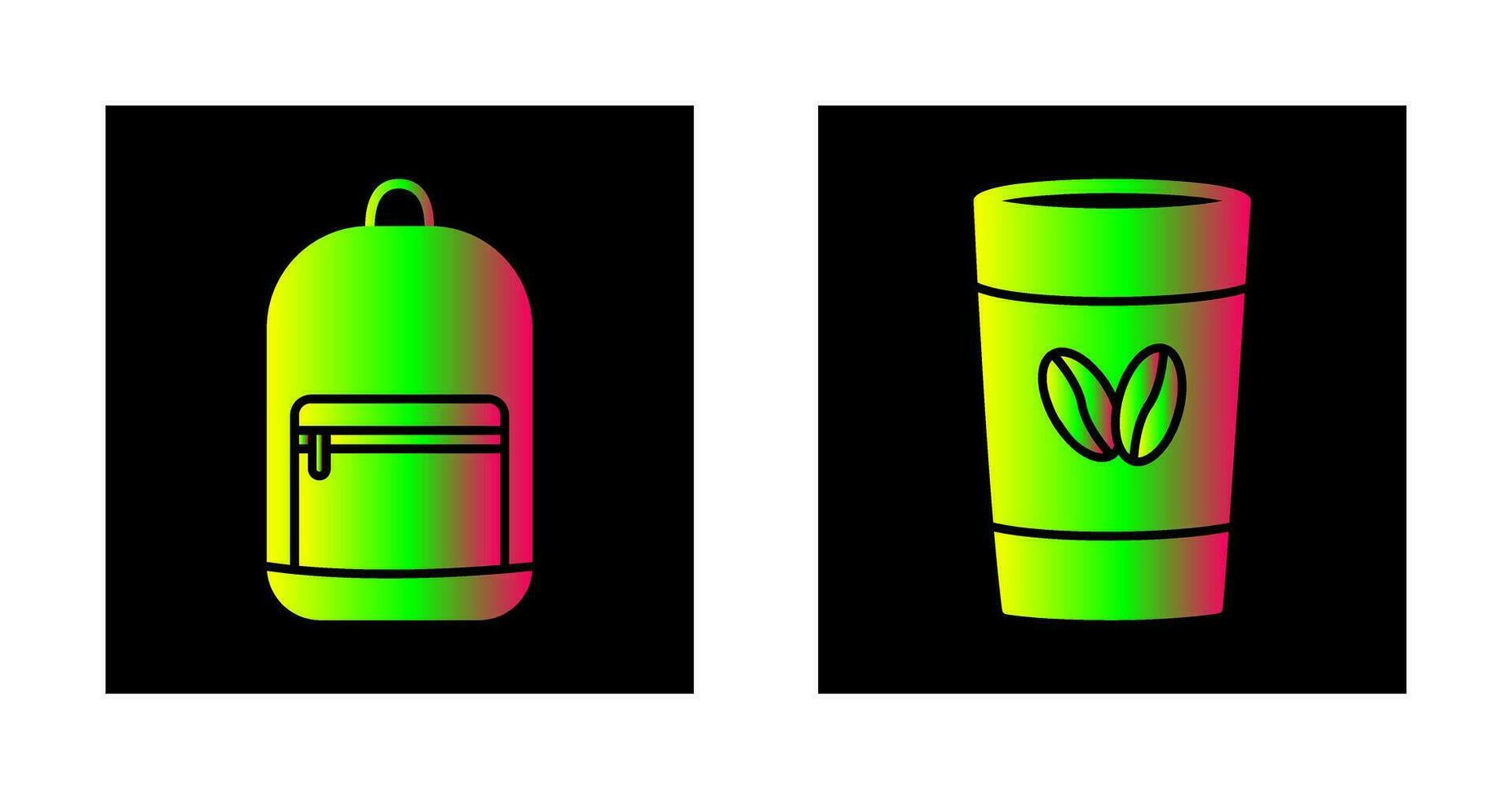 Backpack and Coffee Icon vector