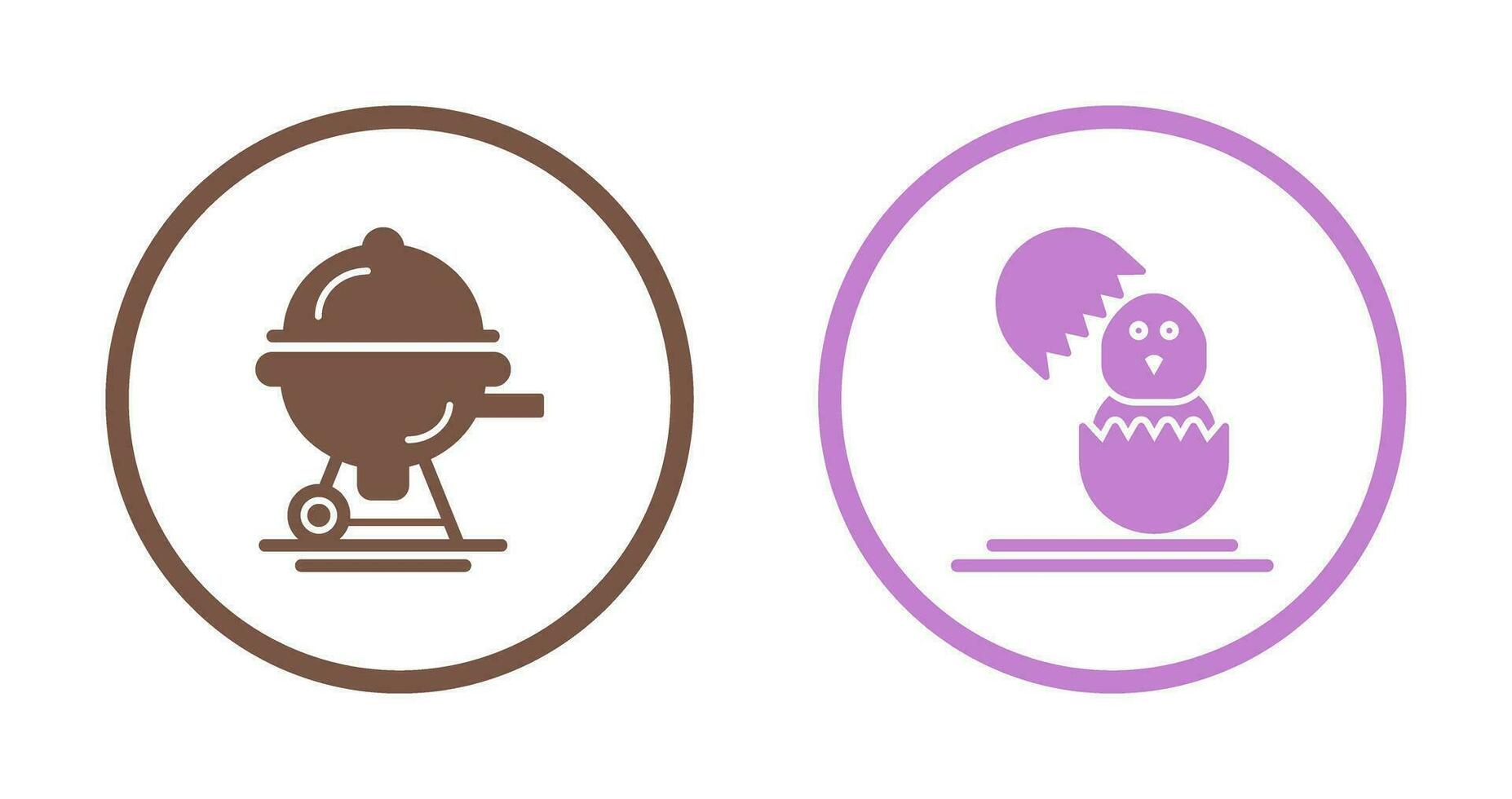 Barbecue and Chick Icon vector