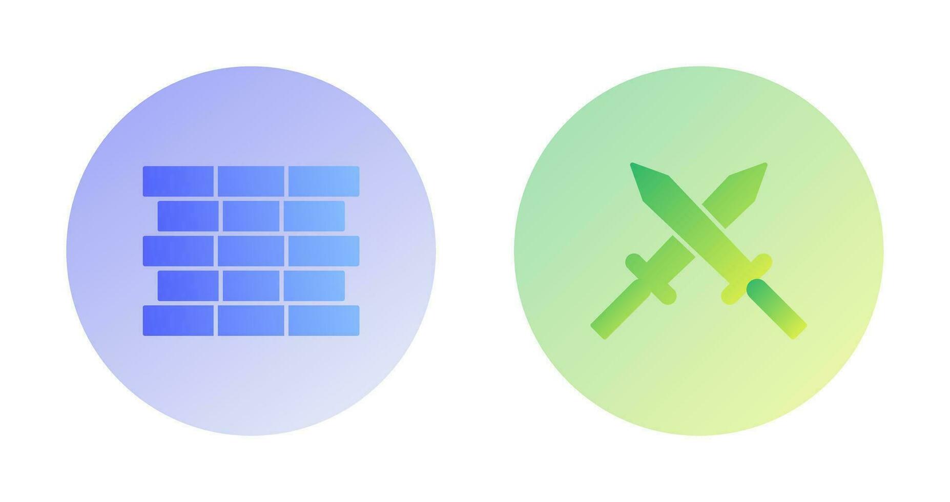 Bricks and Sword Icon vector