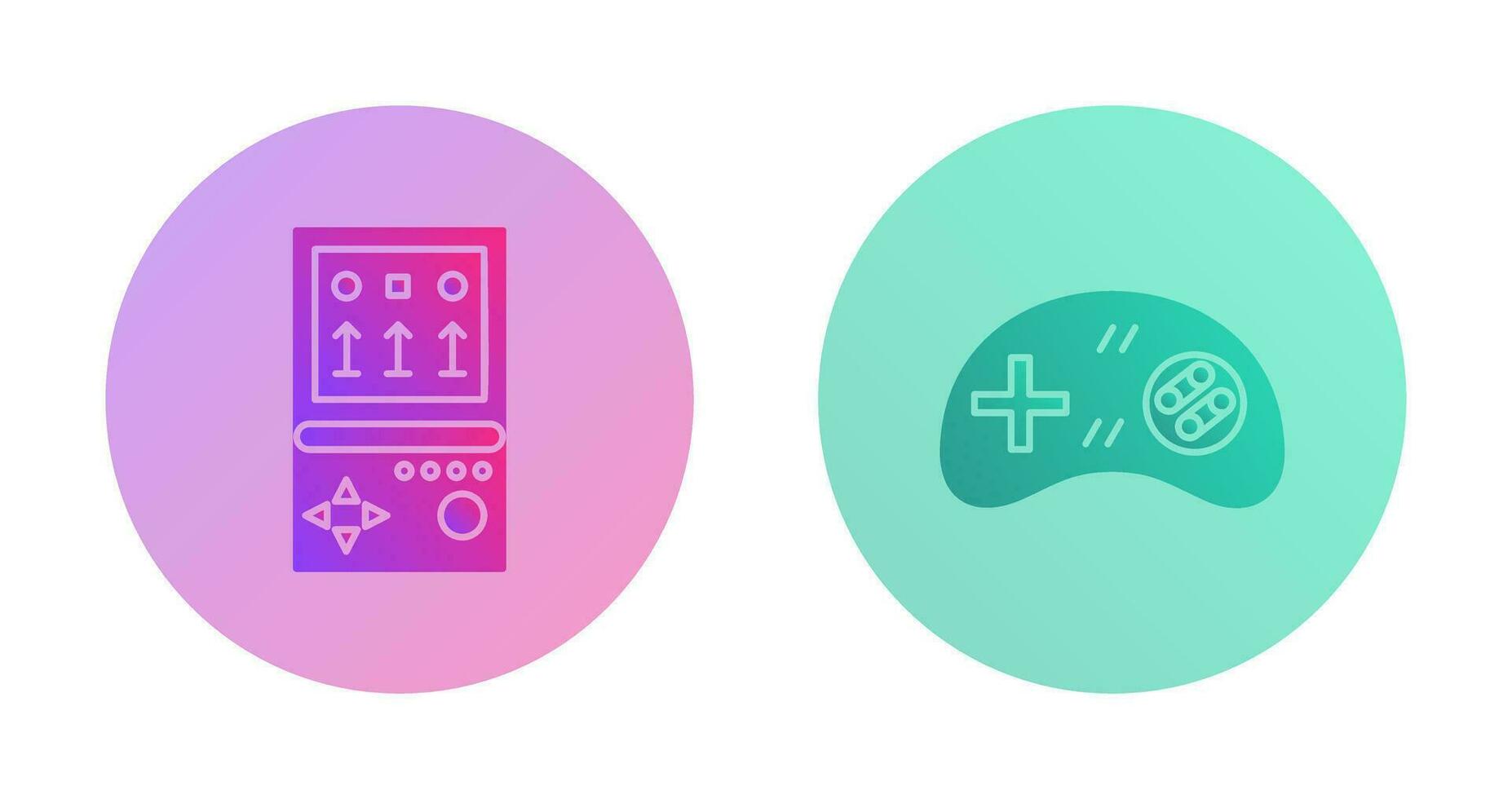 Brick Game and Gamng Control Icon vector