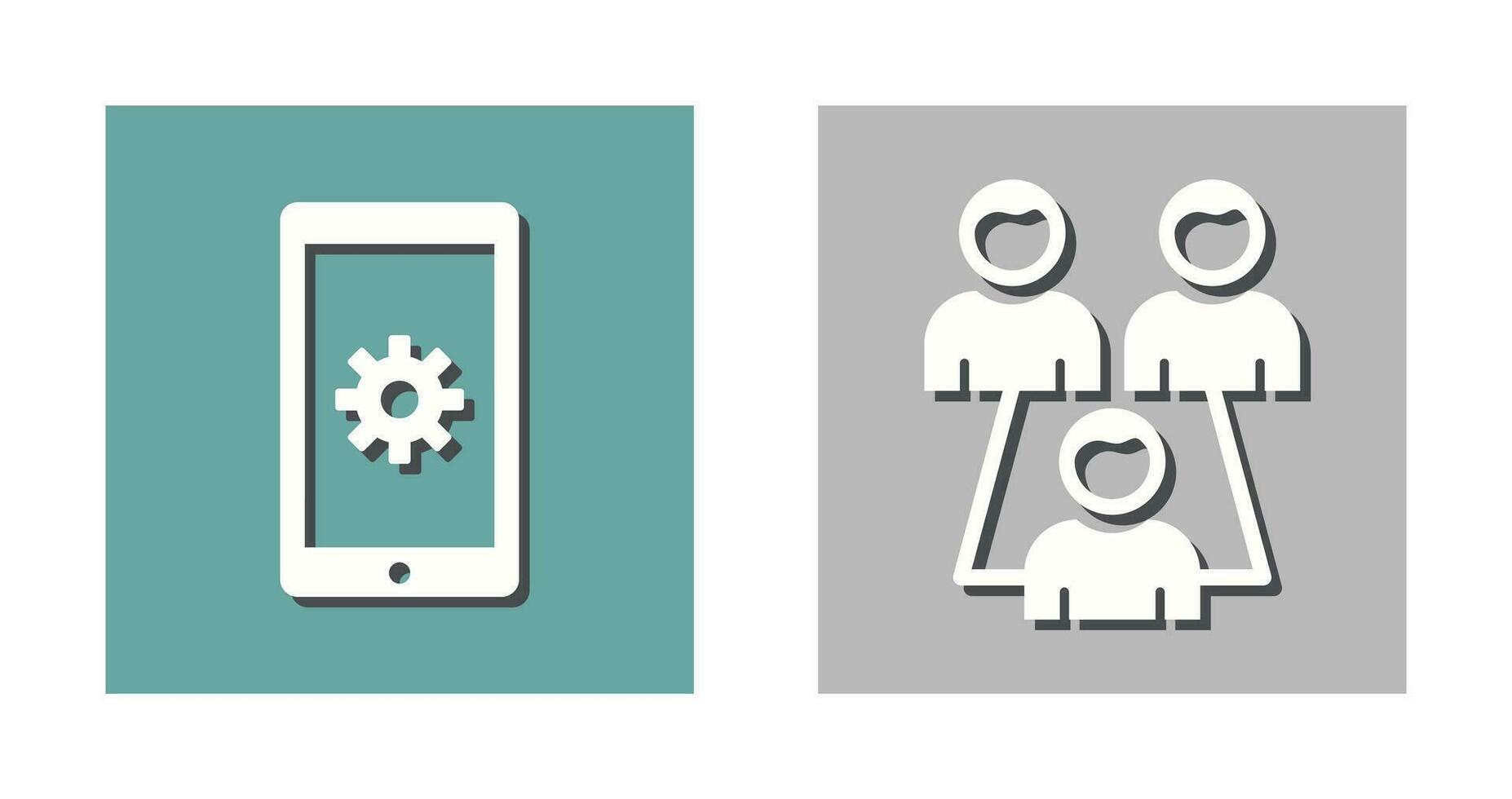 Network Settings and Connected Users Icon vector
