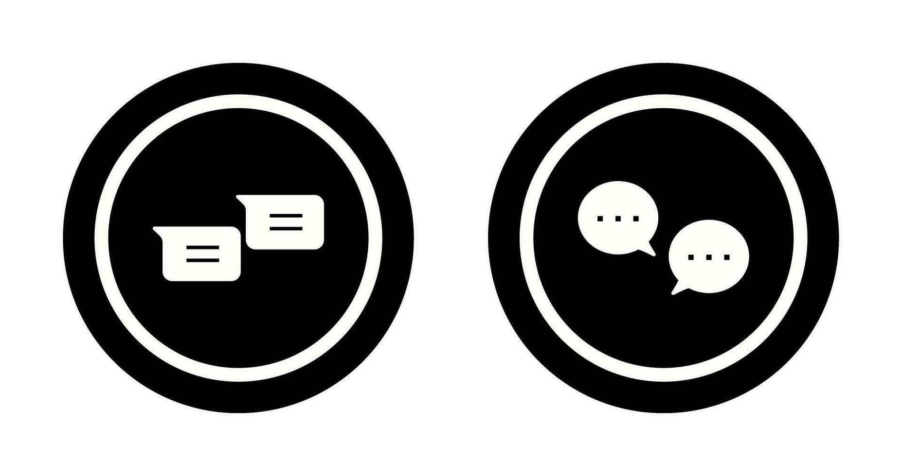 messages and conversation bubbles Icon vector