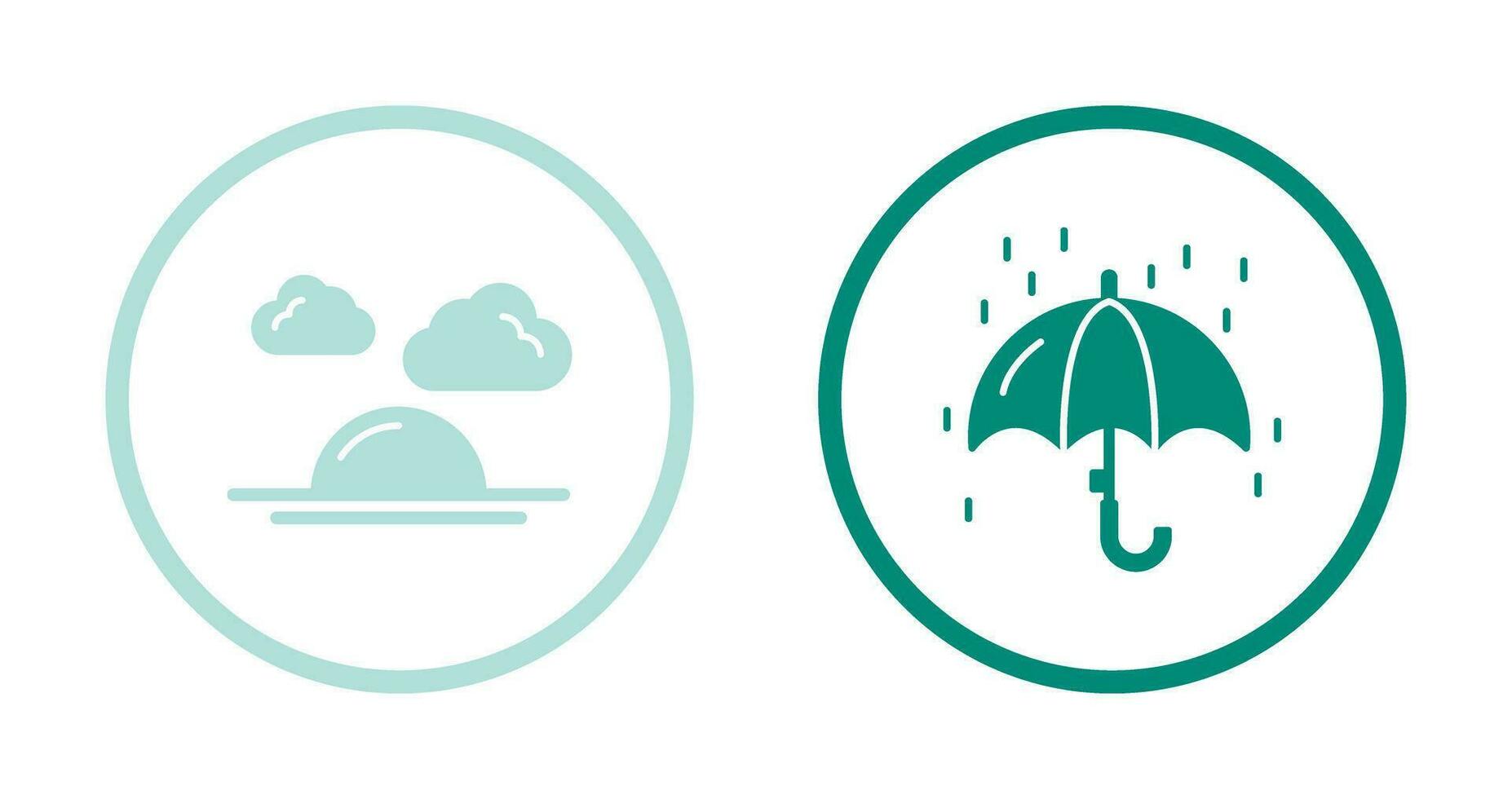 Sunshine and Raining Icon vector