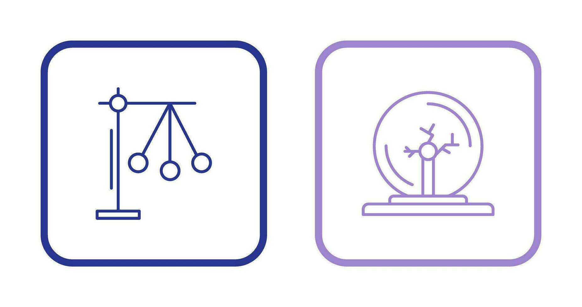 Pendulum and Plasma Ball Icon vector