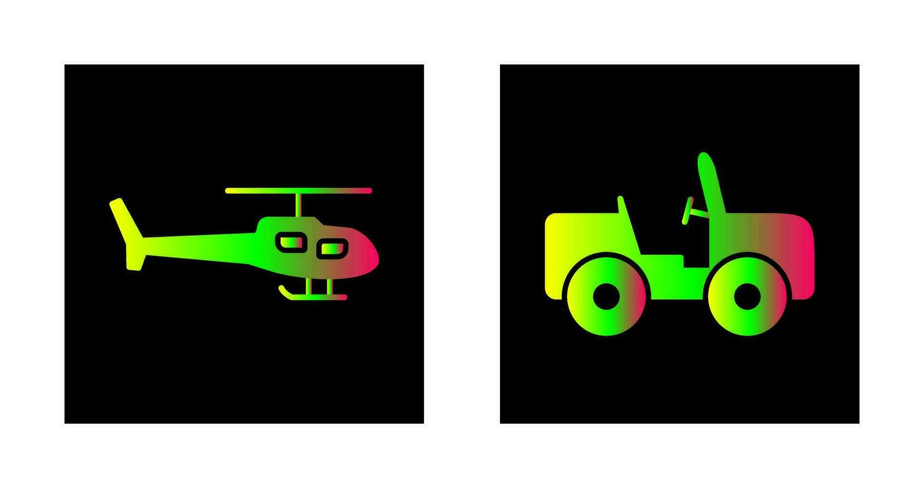 Helicopter and Safari Icon vector