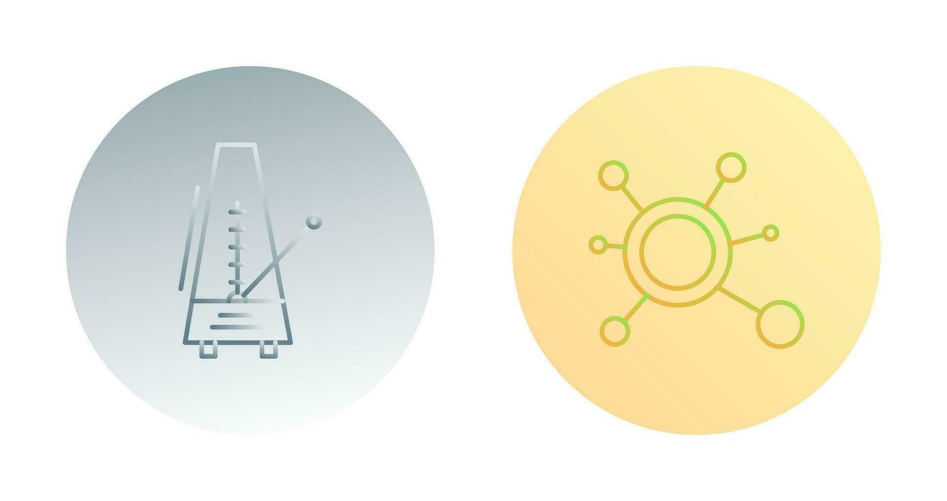 Metronome and Molecule Icon vector