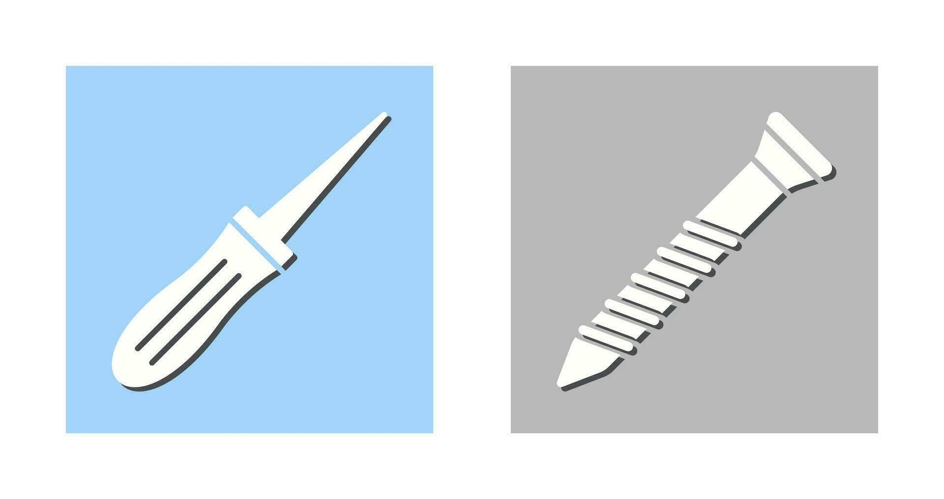 Awl and Screw Icon vector