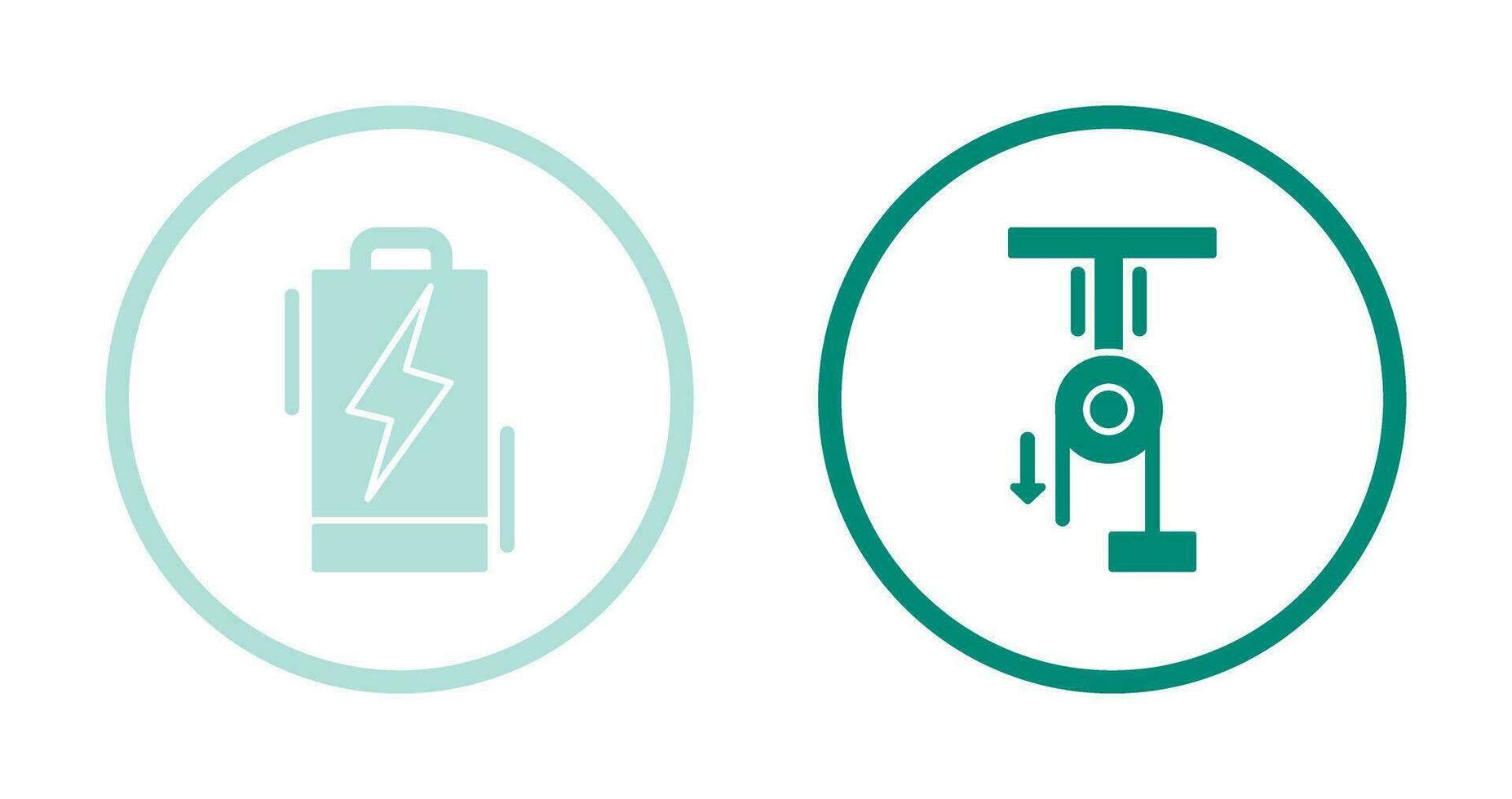 Battery and Pully Icon vector