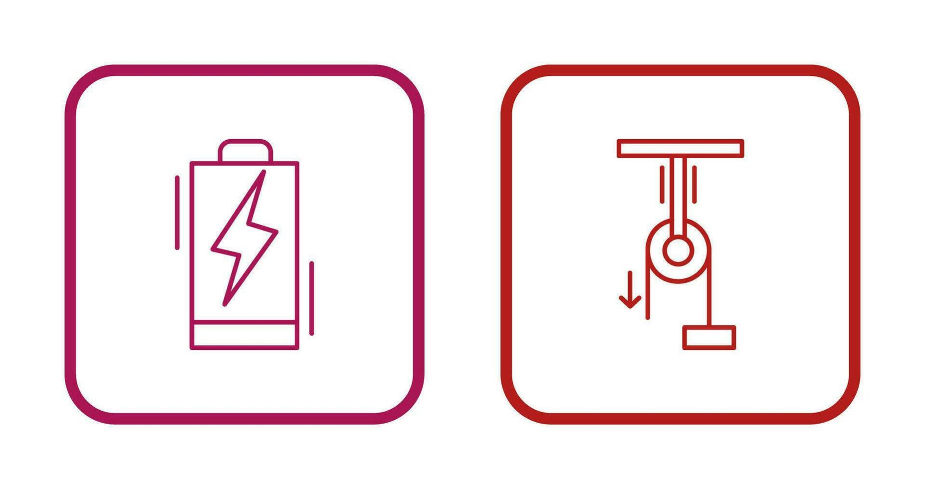 Battery and Pully Icon vector