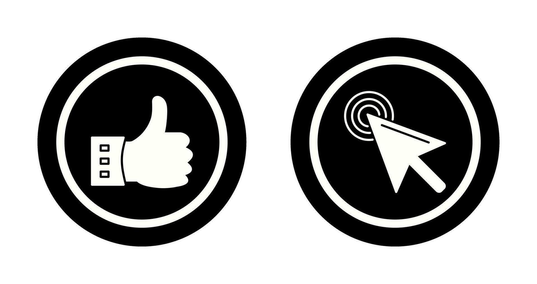 like and click Icon vector