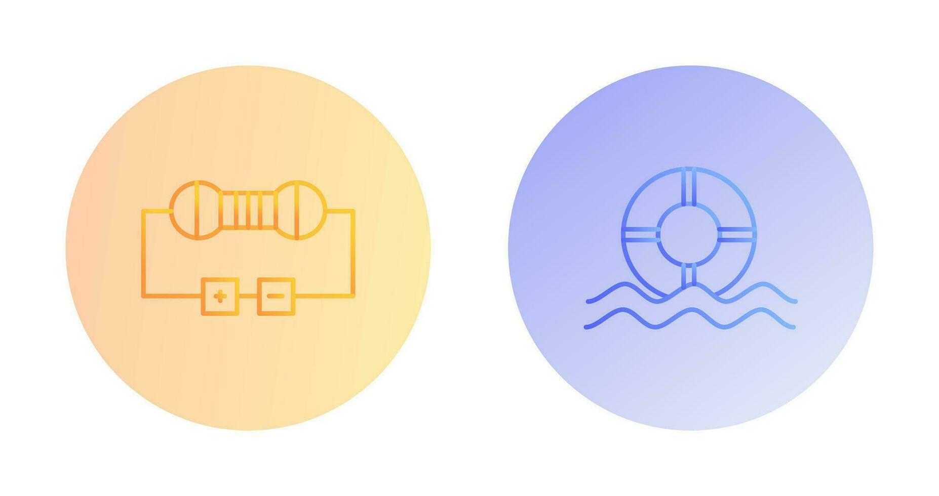 Resistor and  Float Icon vector