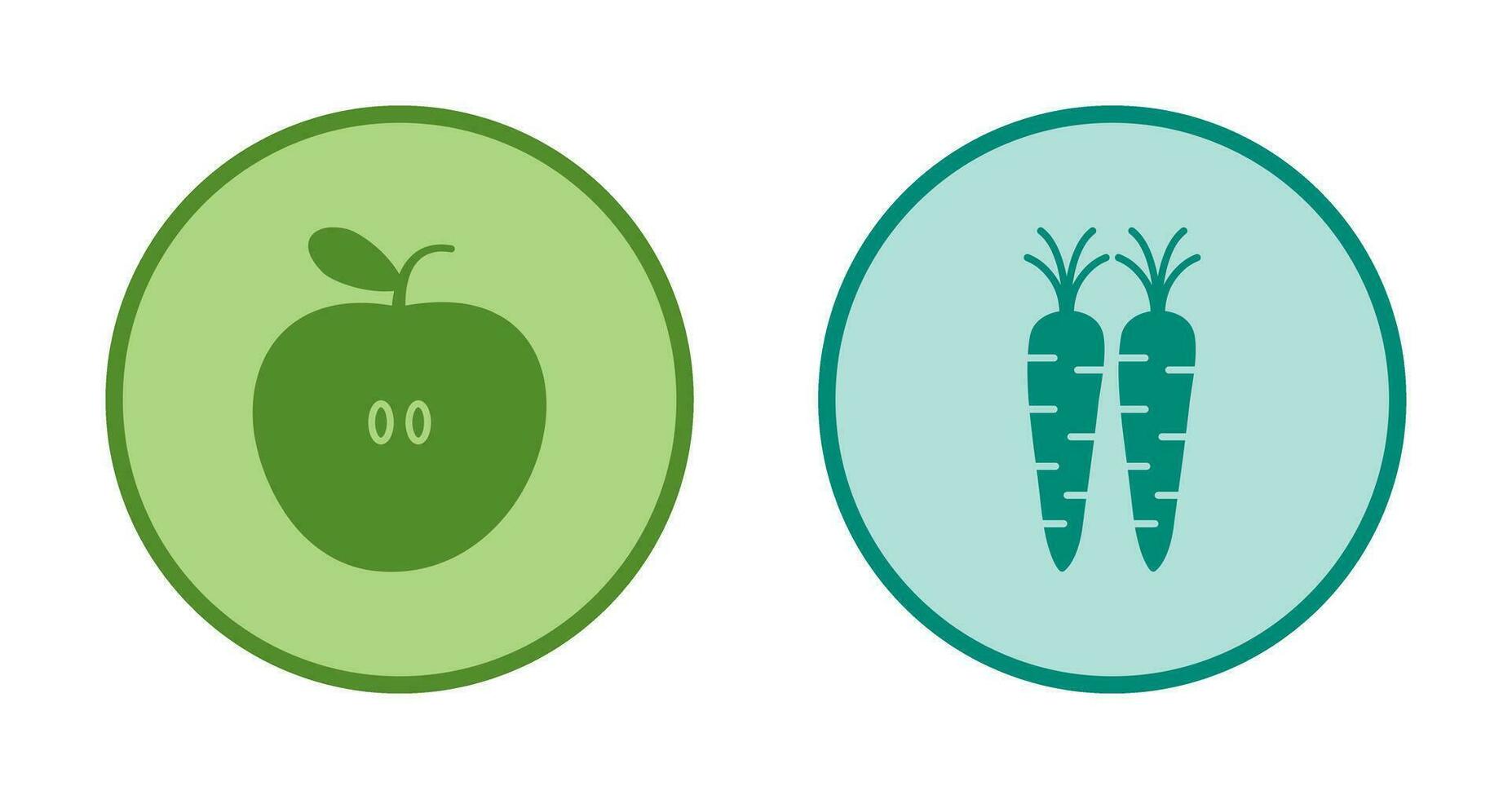 Apples and Carrots Icon vector