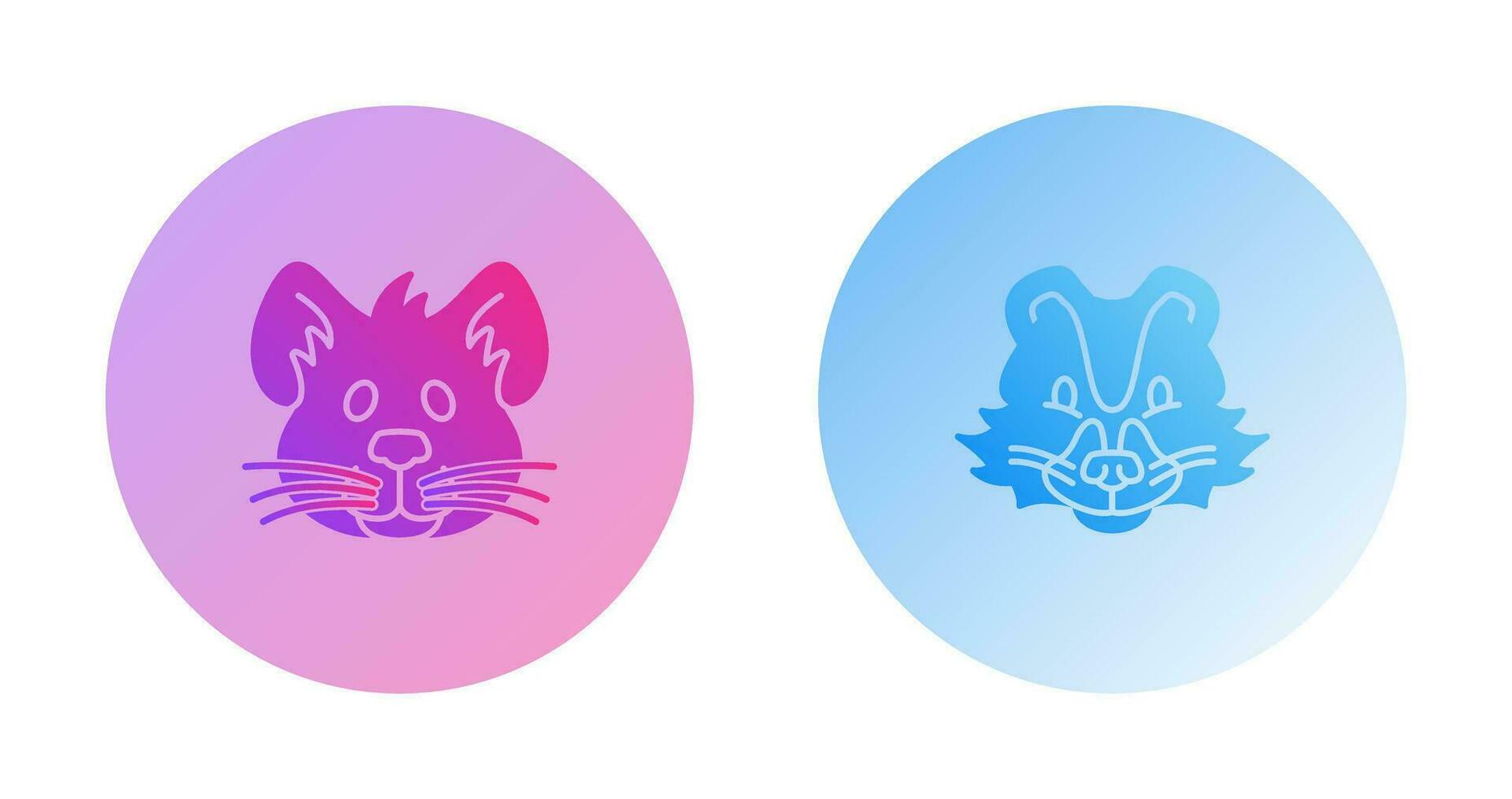 Mouse and Skunk Icon vector