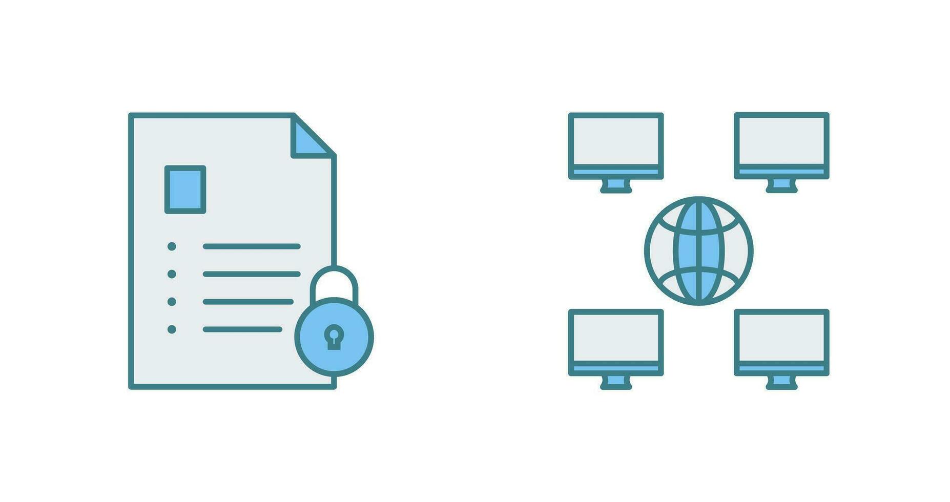 confidentiality and company network Icon vector