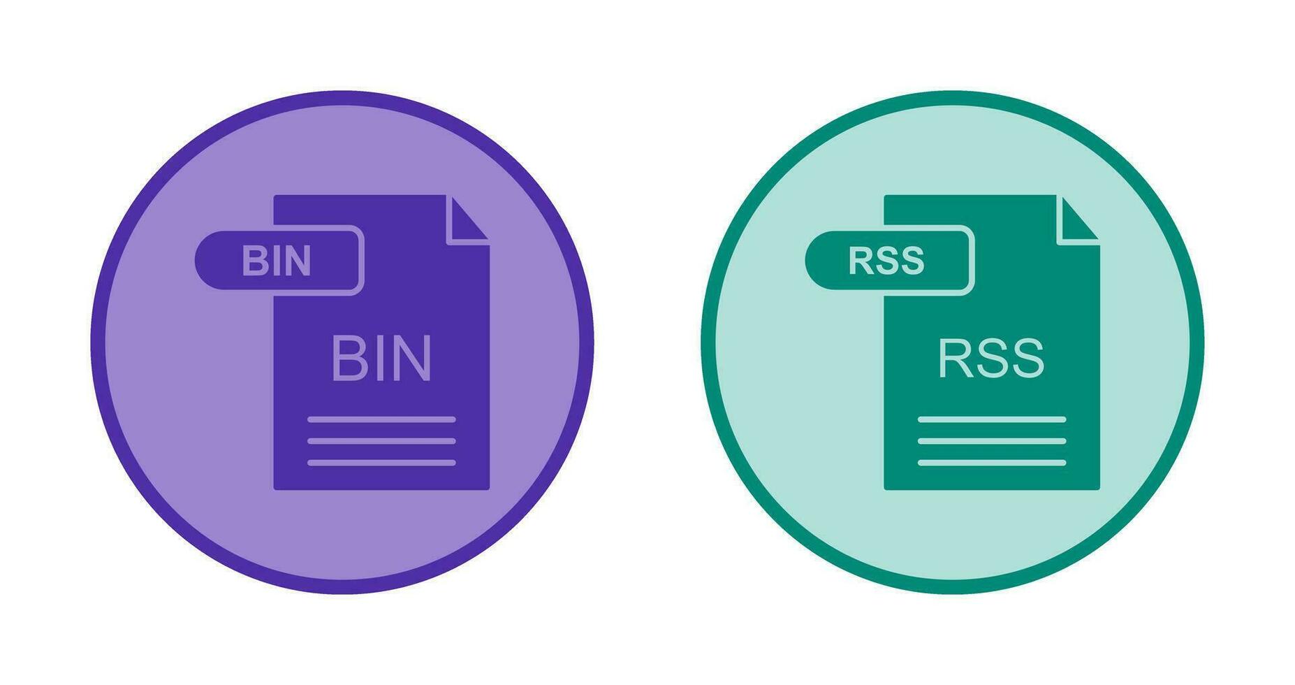 BIN and RSS Icon vector
