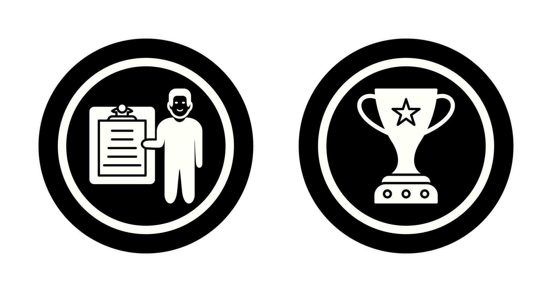 Winner and Male Presenter Icon vector