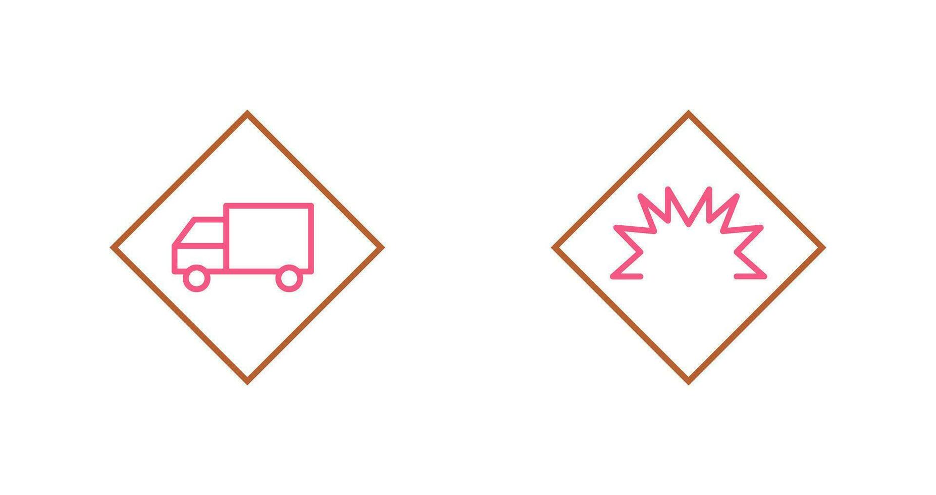 dangerous vehicle and danger of welding  Icon vector