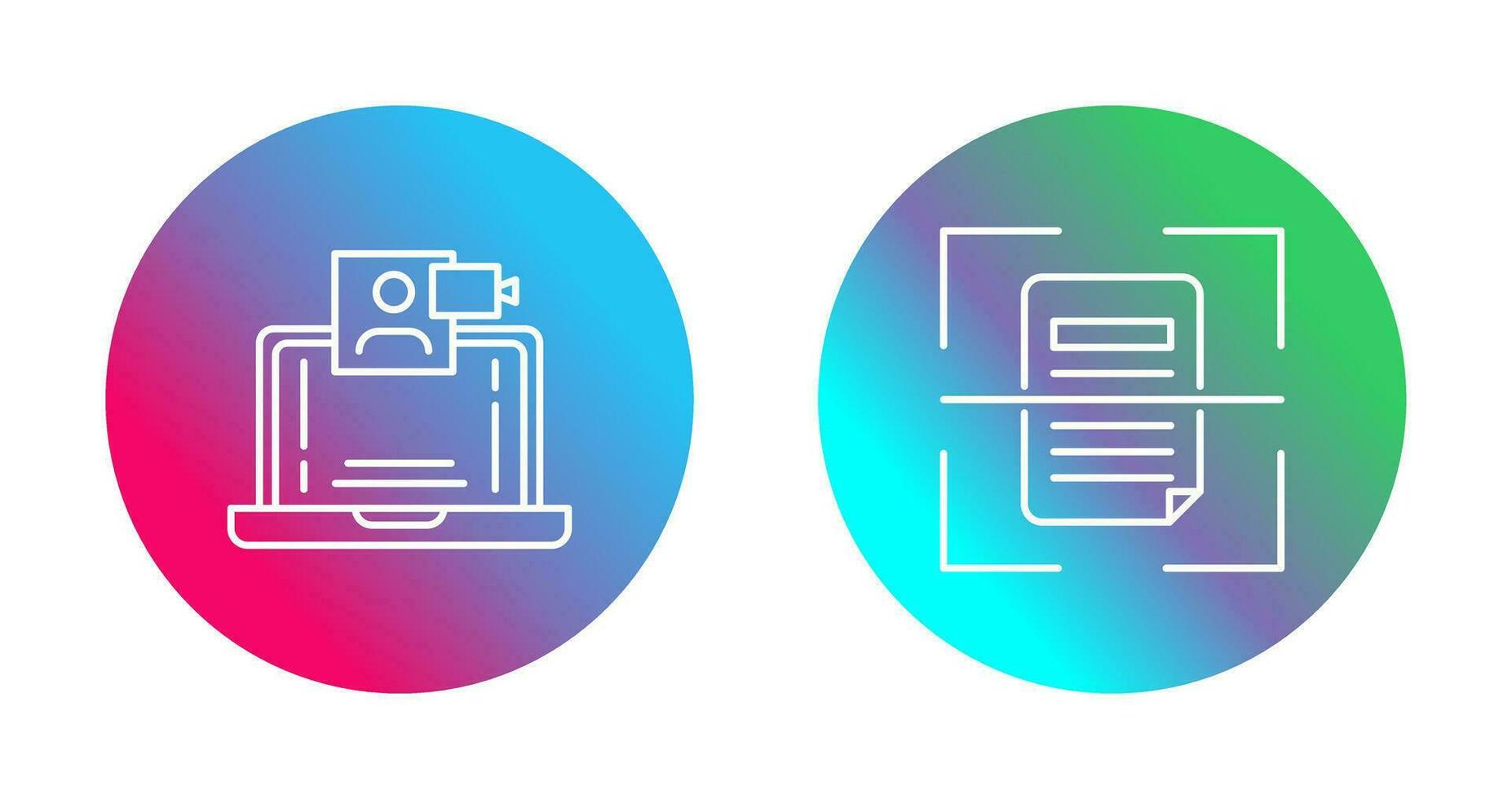 Video Call and Scan Icon vector