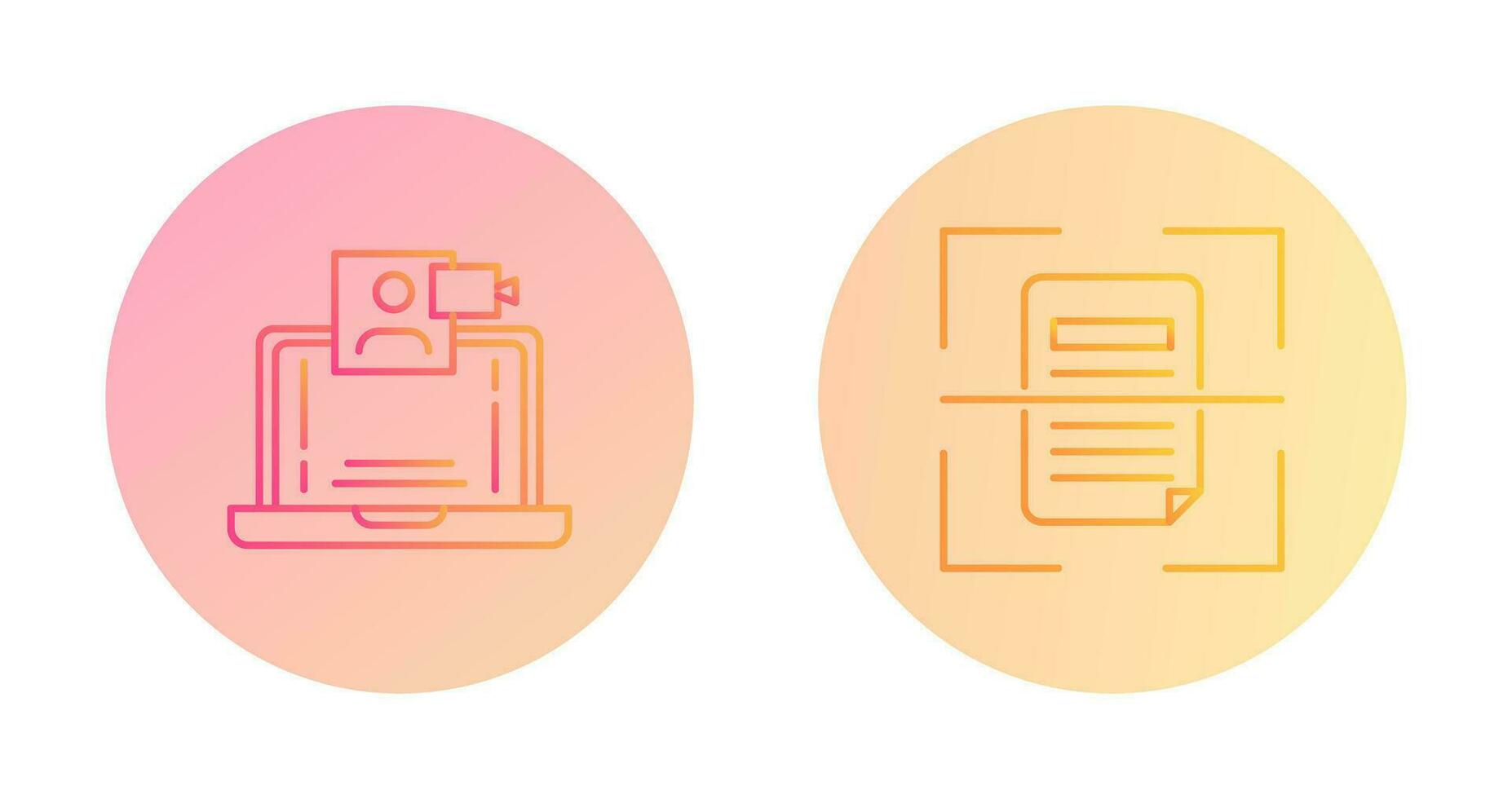 Video Call and Scan Icon vector